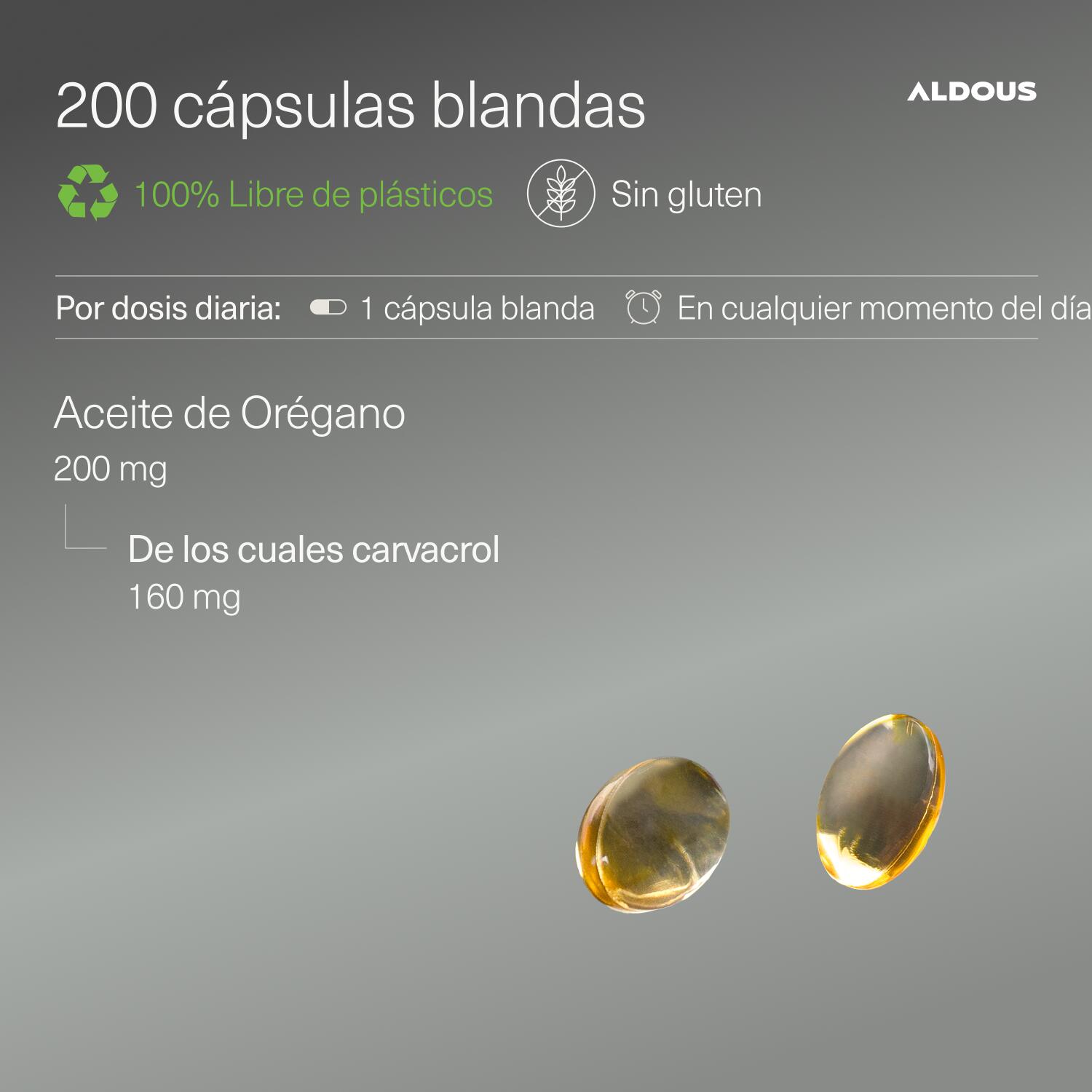 Olio di origano 200 mg - 160 mg di carvacrolo - 200 capsule 3/7