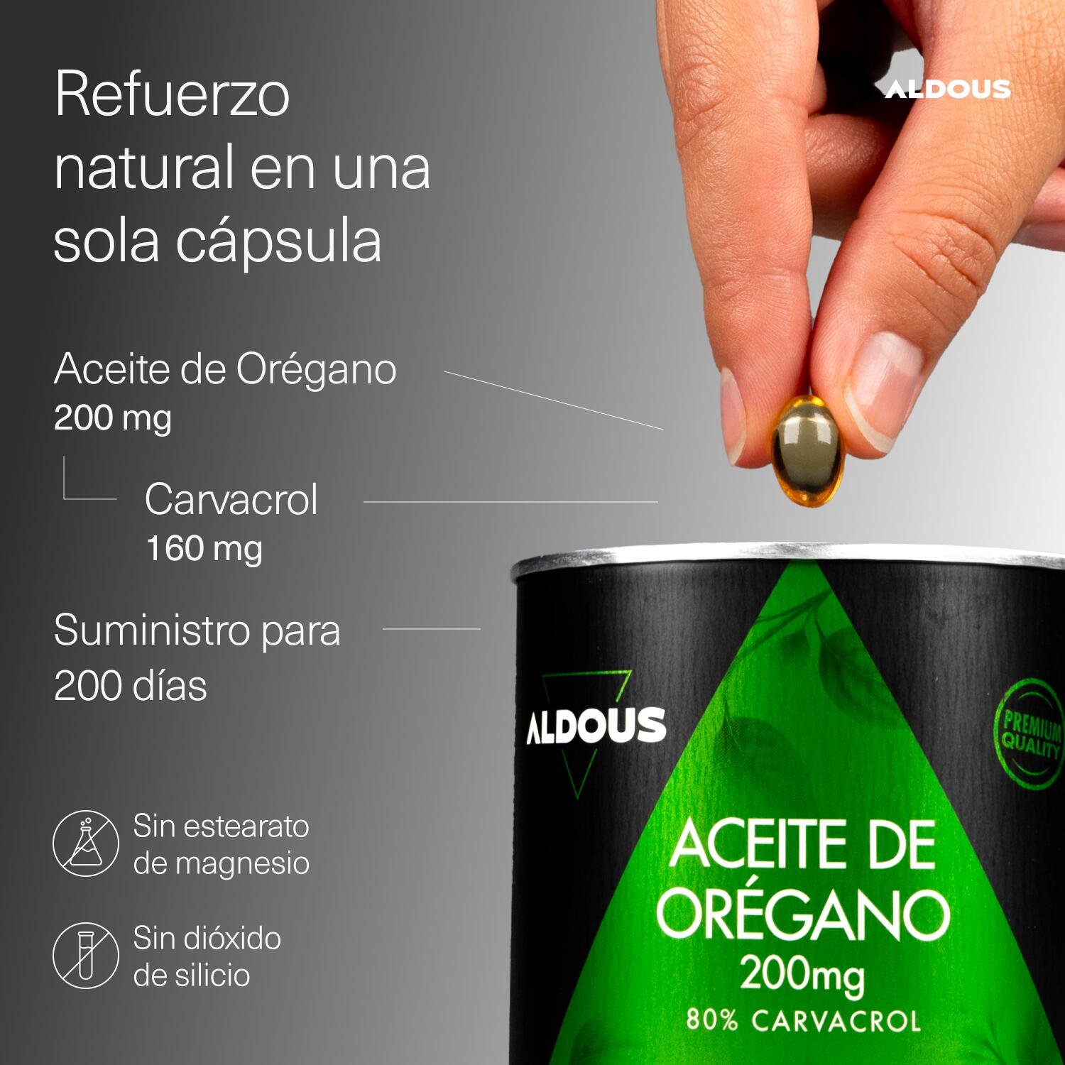 Olio di origano 200 mg - 160 mg di carvacrolo - 200 capsule 2/7