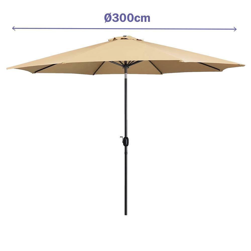 Sombrinha Marbueno 300 cm Plegável para Jardim e Piscina 2/4