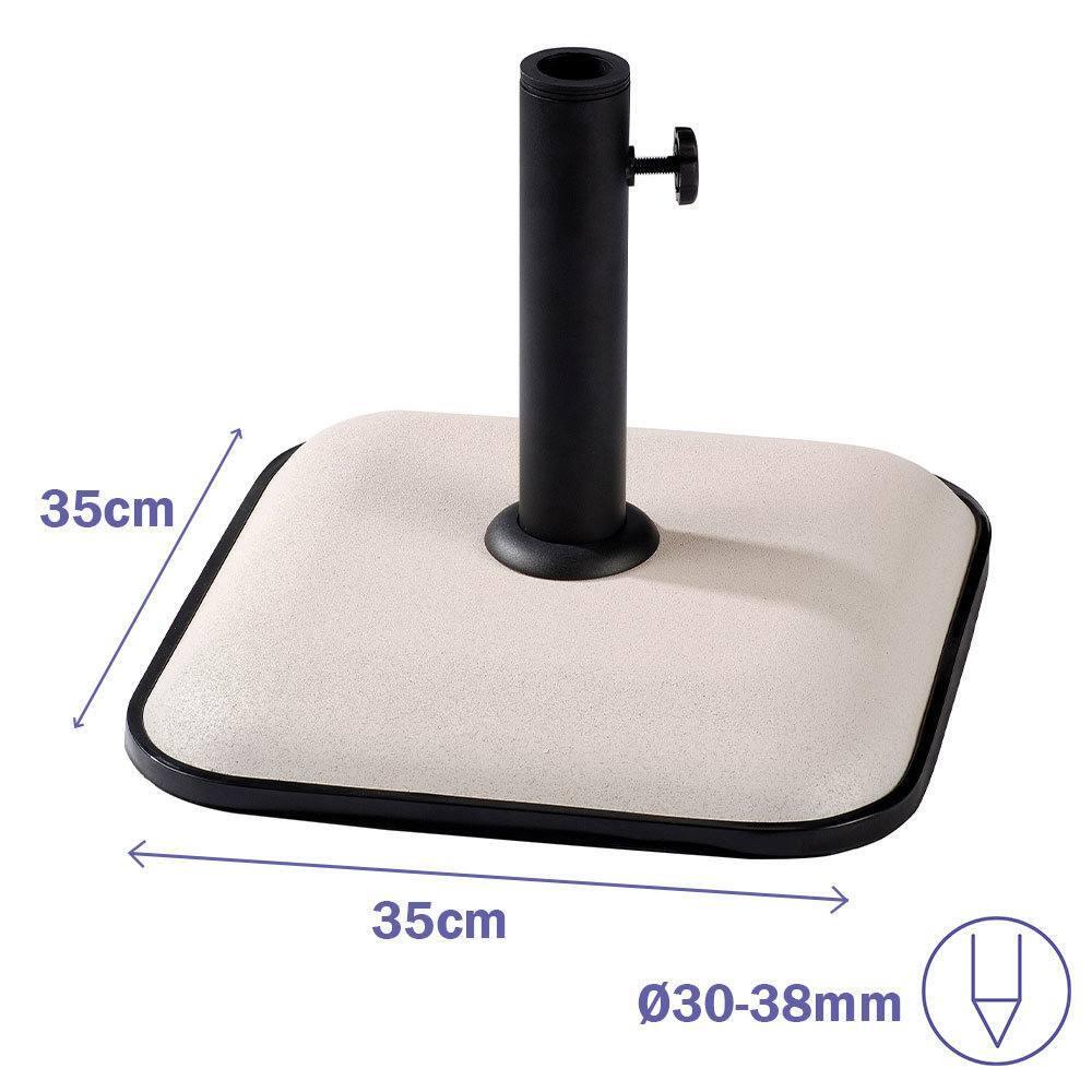 Base de sombrilla cuadrada de cemento 35X35 cm 11KG 2/4