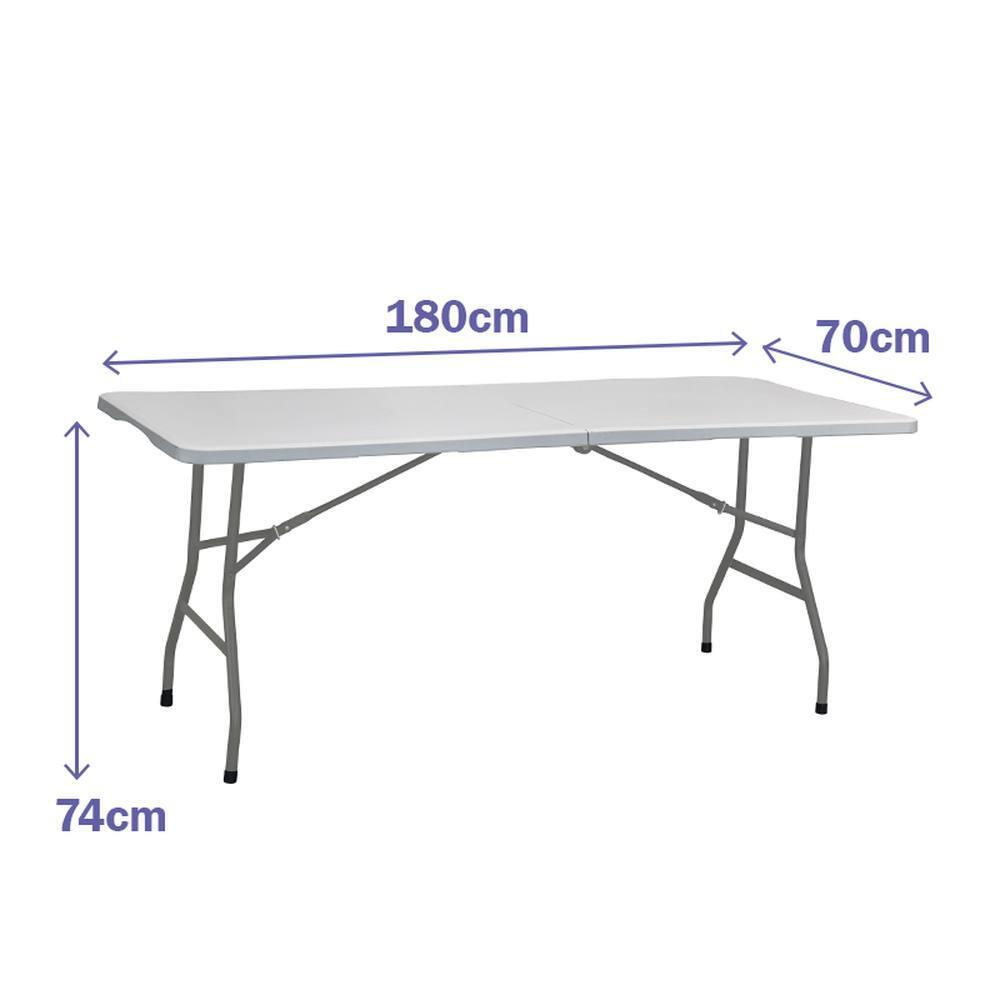 Mesa Plegável Resina Aço 6-8 Pessoas 5/7
