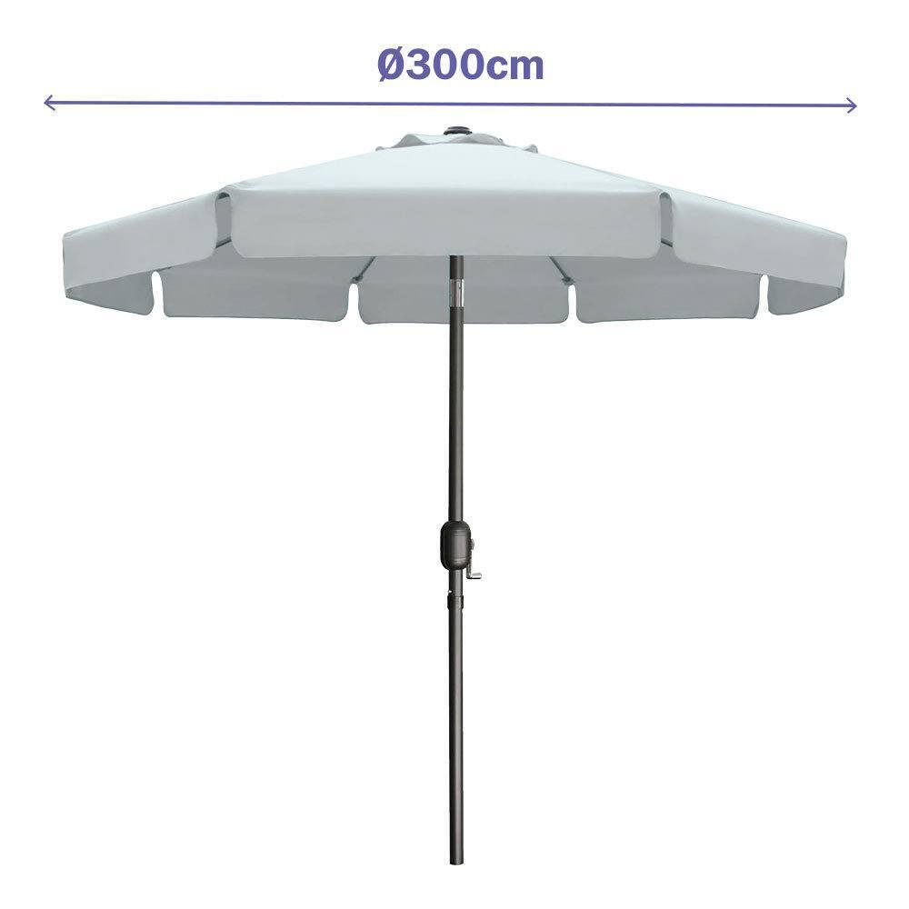 Sombrilla de Jardín Marbueno 300 cm con Estructura de Acero 2/4