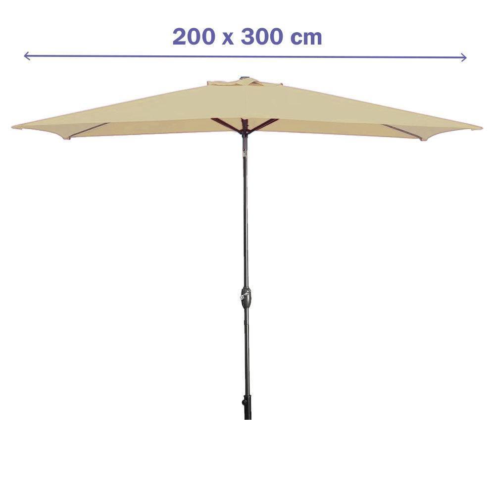 Sombrinha de Aço 200x300 cm para Jardim e Terraça 2/4