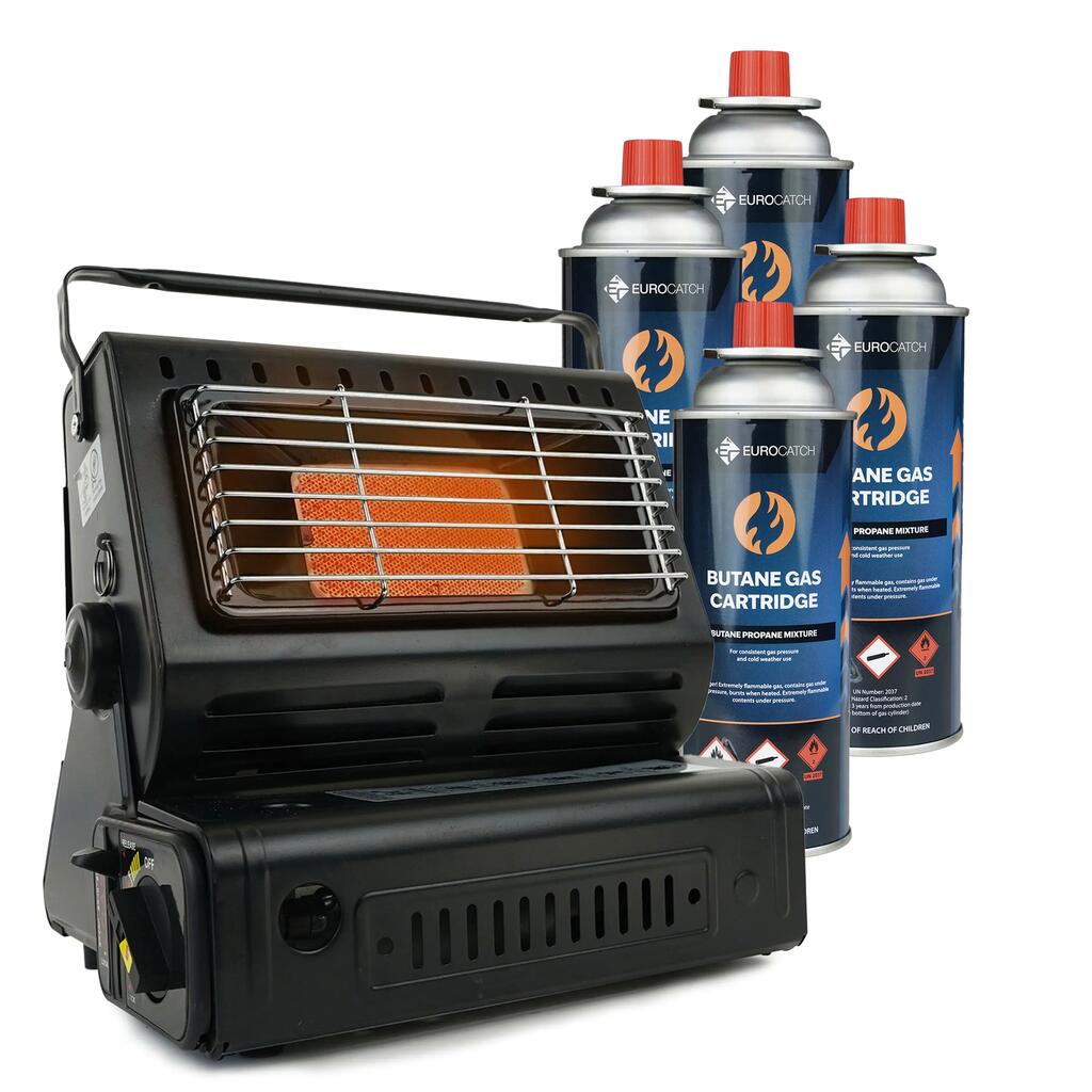 Portable Gas Heater - Adjustable - Includes 4 Gas Cartridges