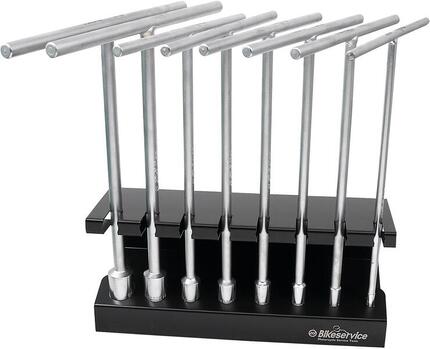 Set de clés hexagonales à manche en T Bikeservice 8 pièces 6–19 mm 300 mm
