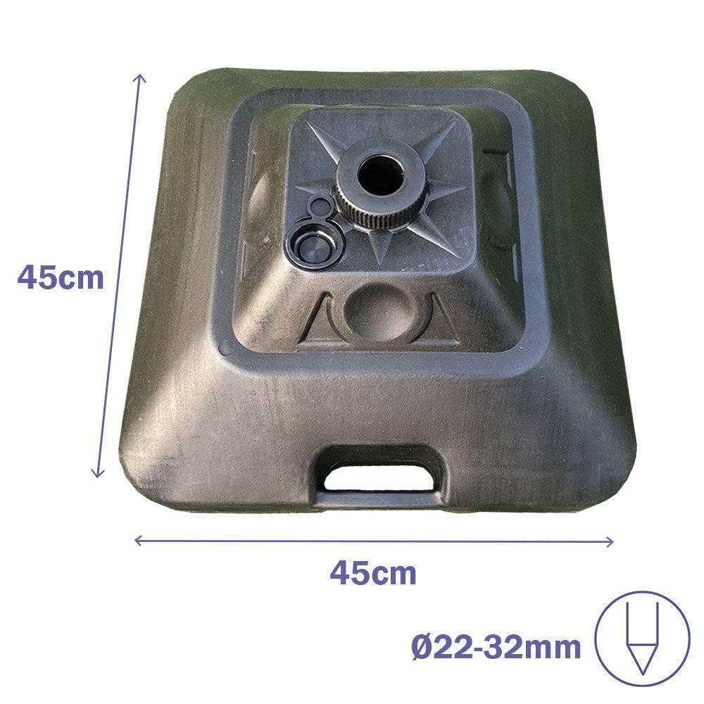 Base de Sombrinha Quadrada de Plástico 30L 2/4