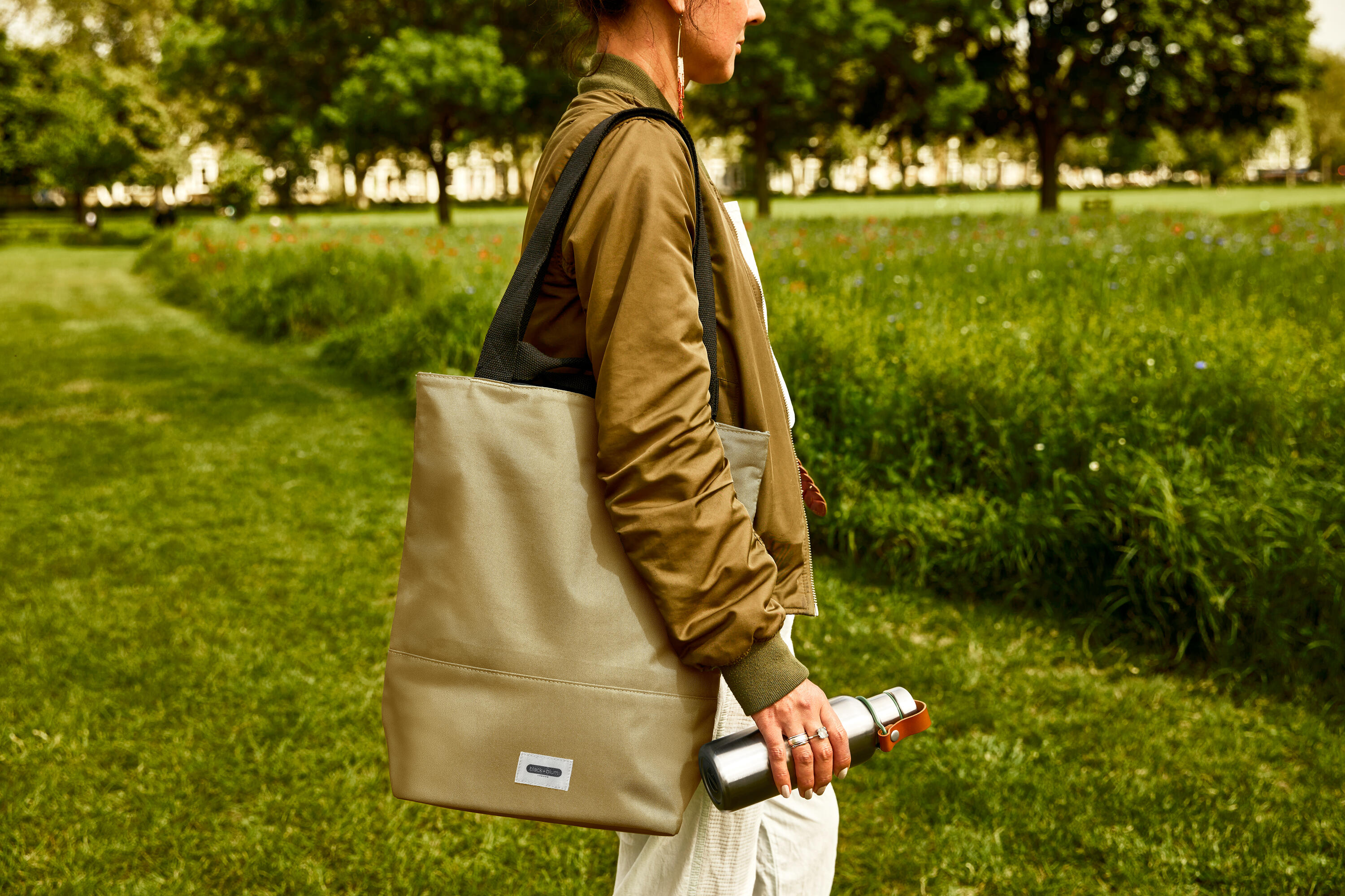 Tote Bag Isotherme Beige 16L- 2 Compartiments et Poche Zippée Intérieure 3/7