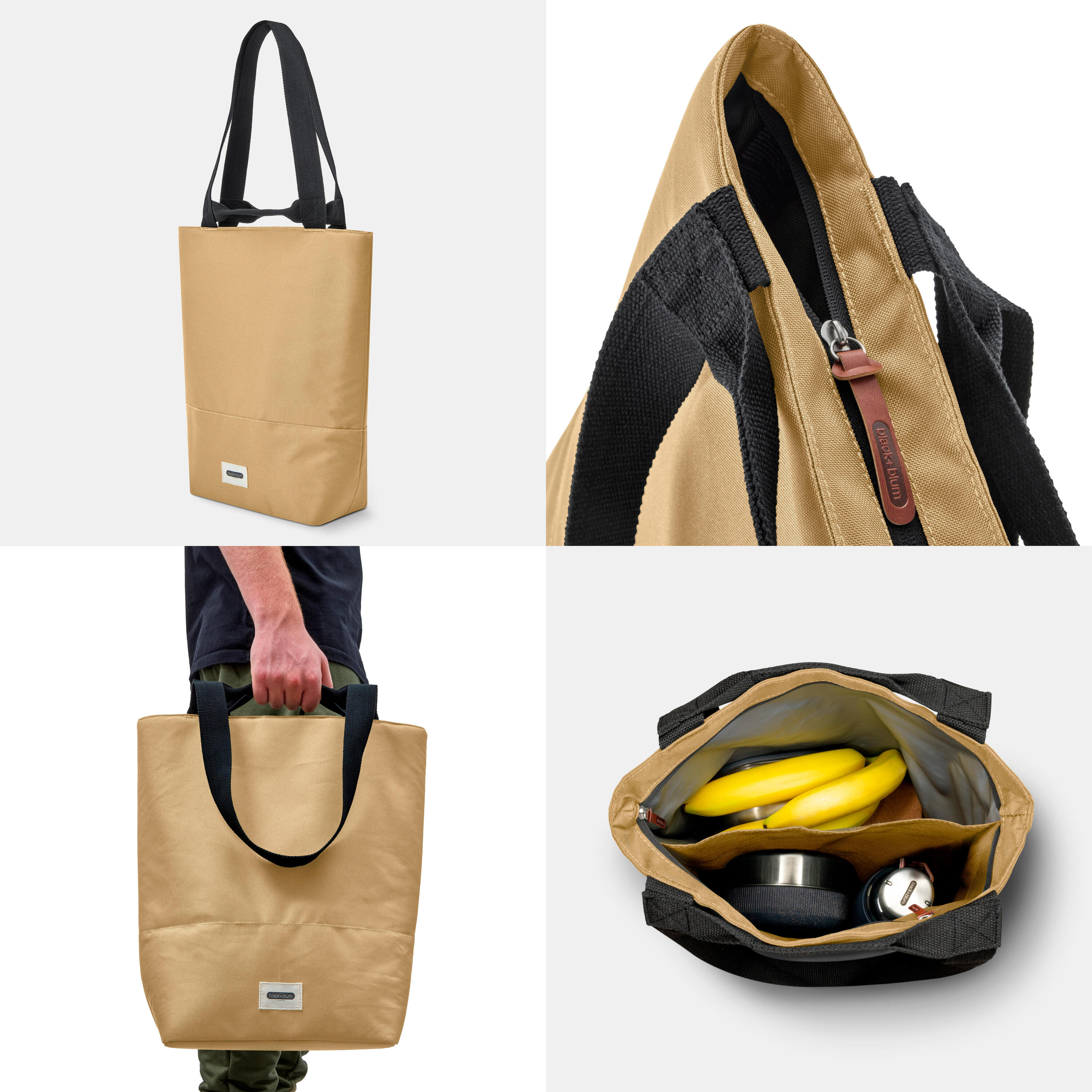 Tote Bag Isotherme Beige 16L- 2 Compartiments et Poche Zippée Intérieure 2/7
