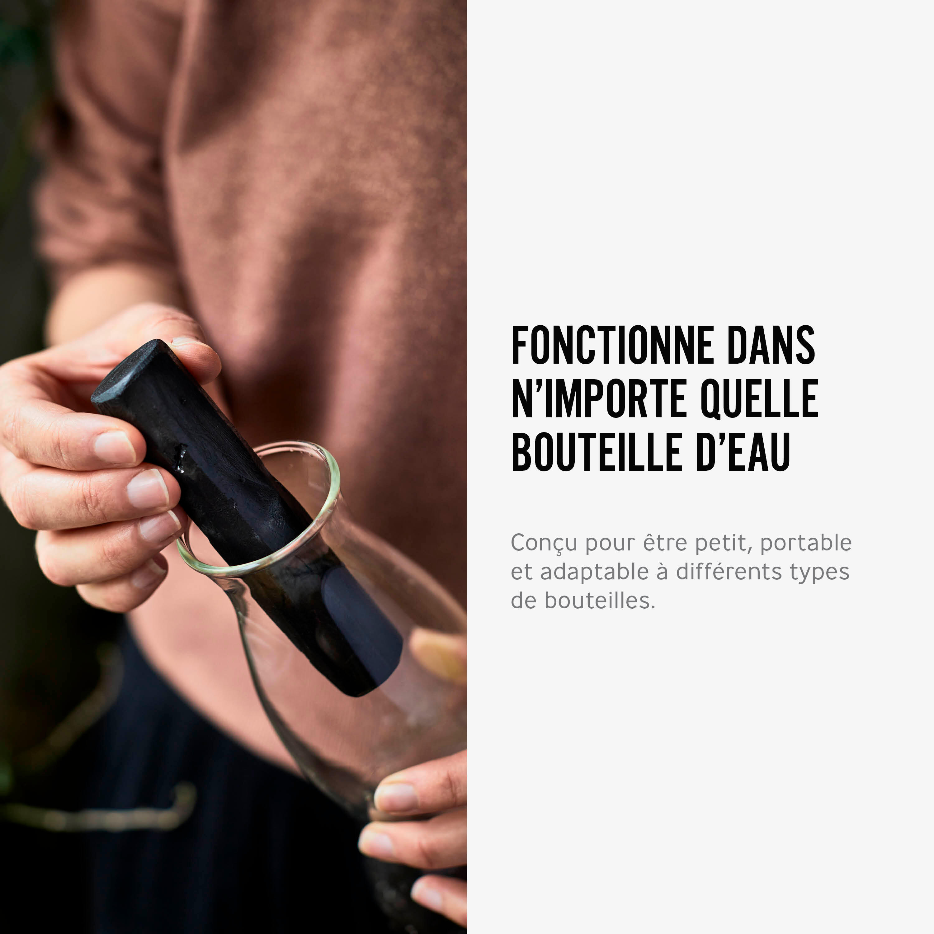 Charbon Actif Binchotan avec spirale universelle en Inox 4/6