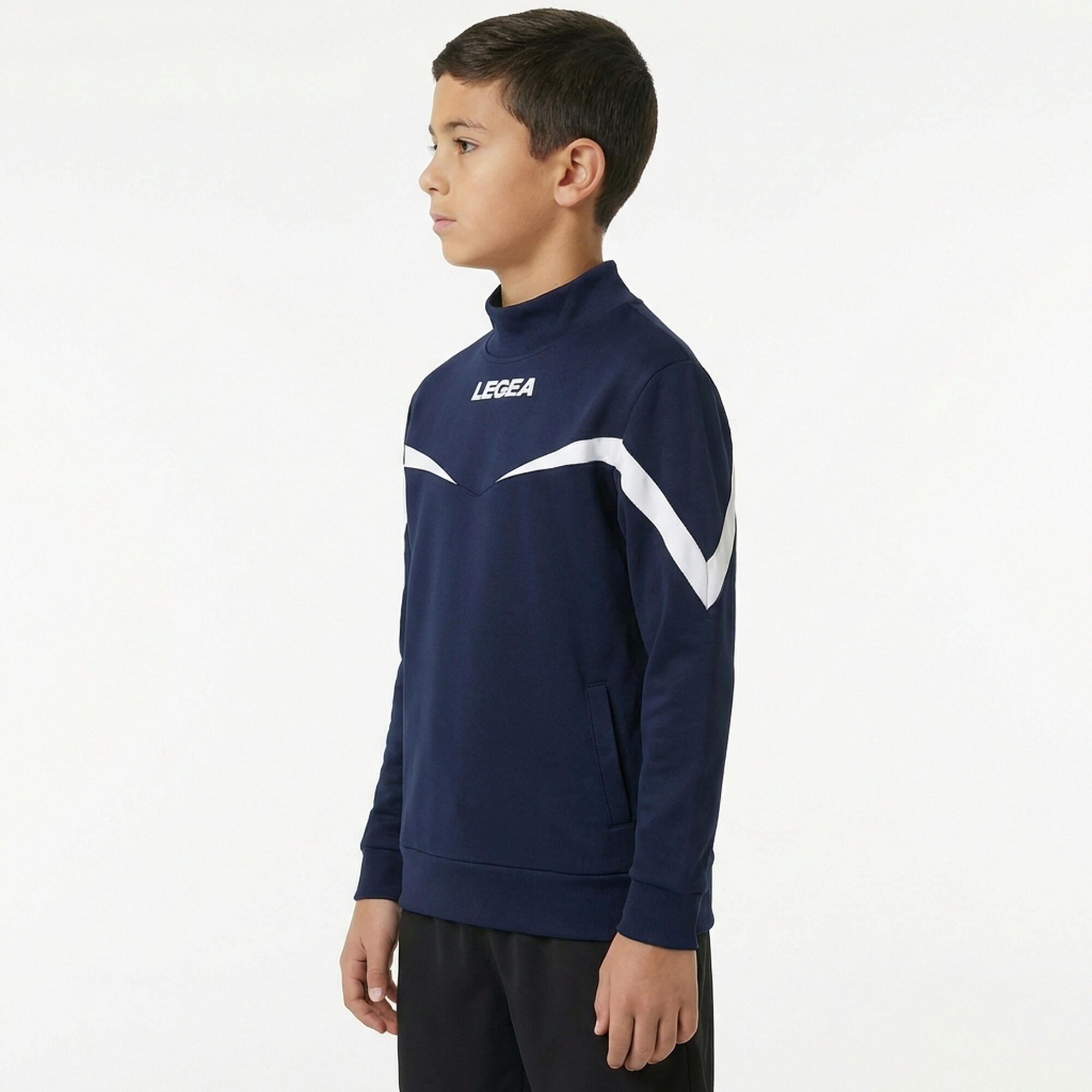 Veste de running Calcutta 100% polyester bleu-blanc 3/5