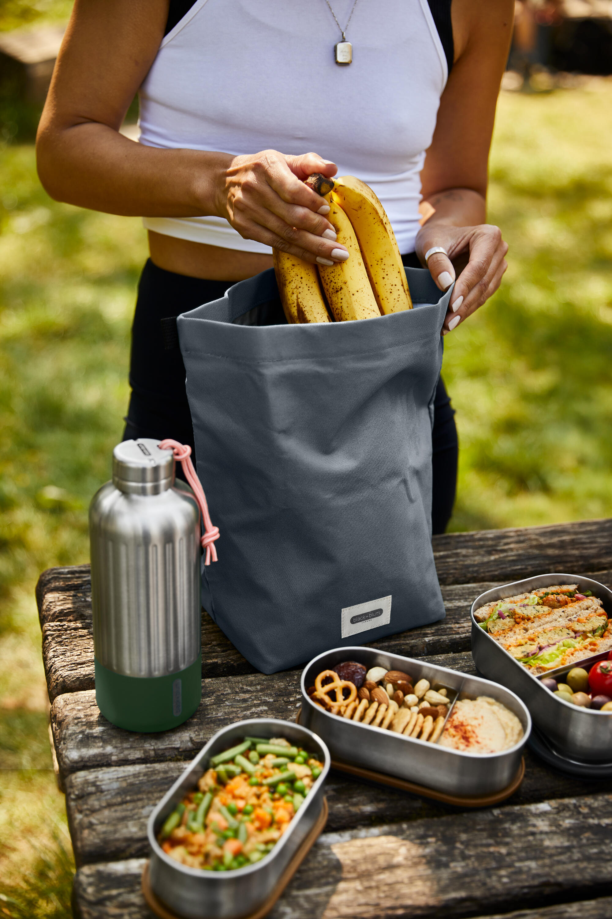 LUNCH BAG ISOTHERME- GRIS-6,7L-ÉTANCHE-ECO-RESPONSABLE 6/7