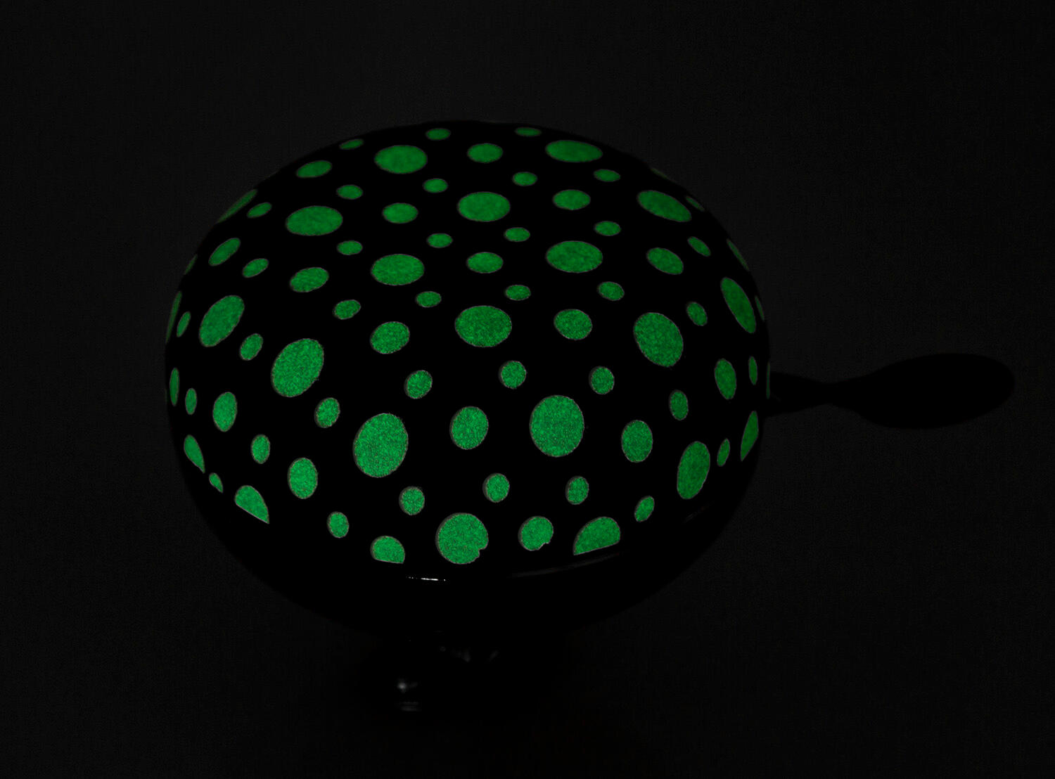 Cloche M-Wave Ding-Dong 80 mm noir à points fluorescents 3/4