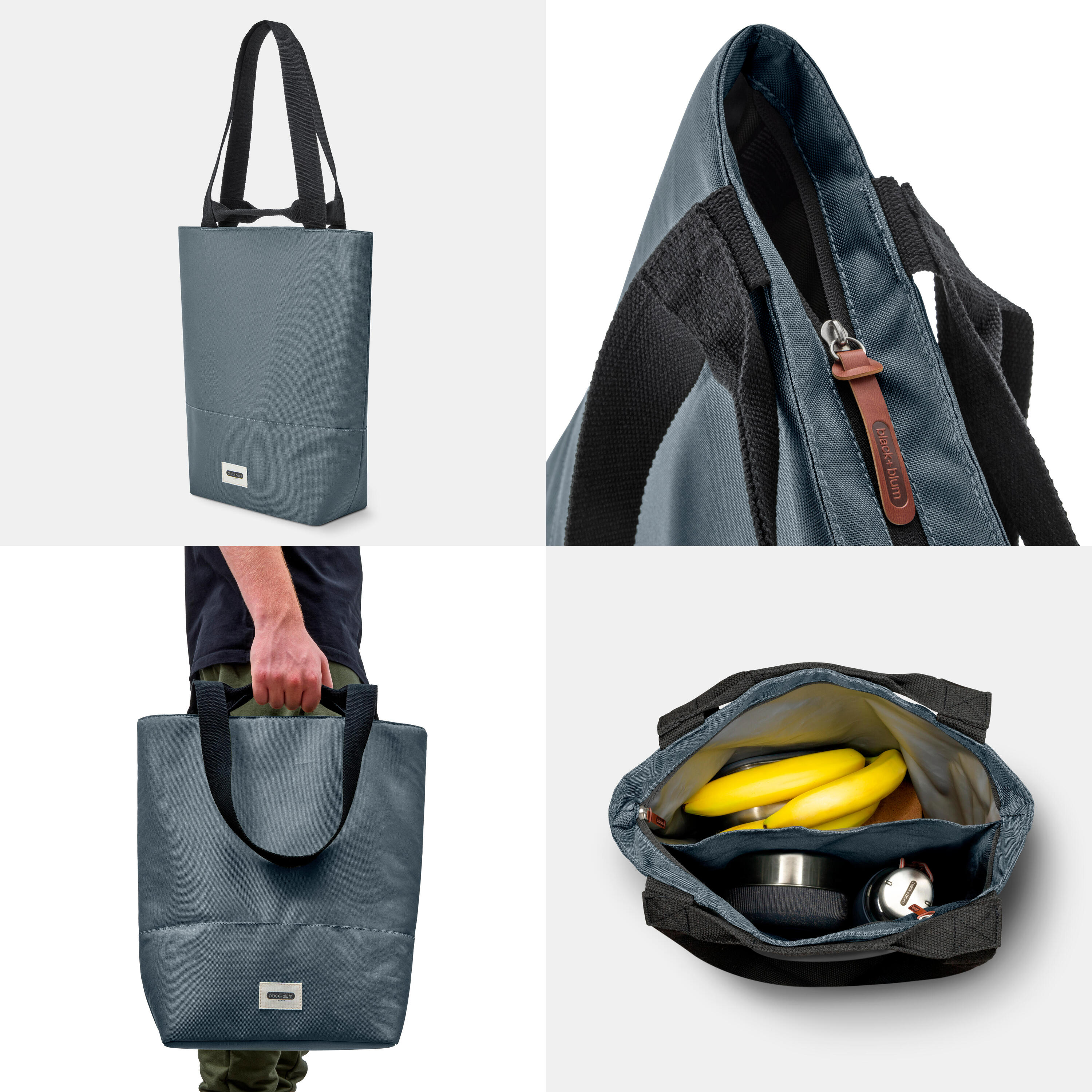 Tote Bag Isotherme Gris 16L- 2 Compartiments et Poche Zippée Intérieure 2/7