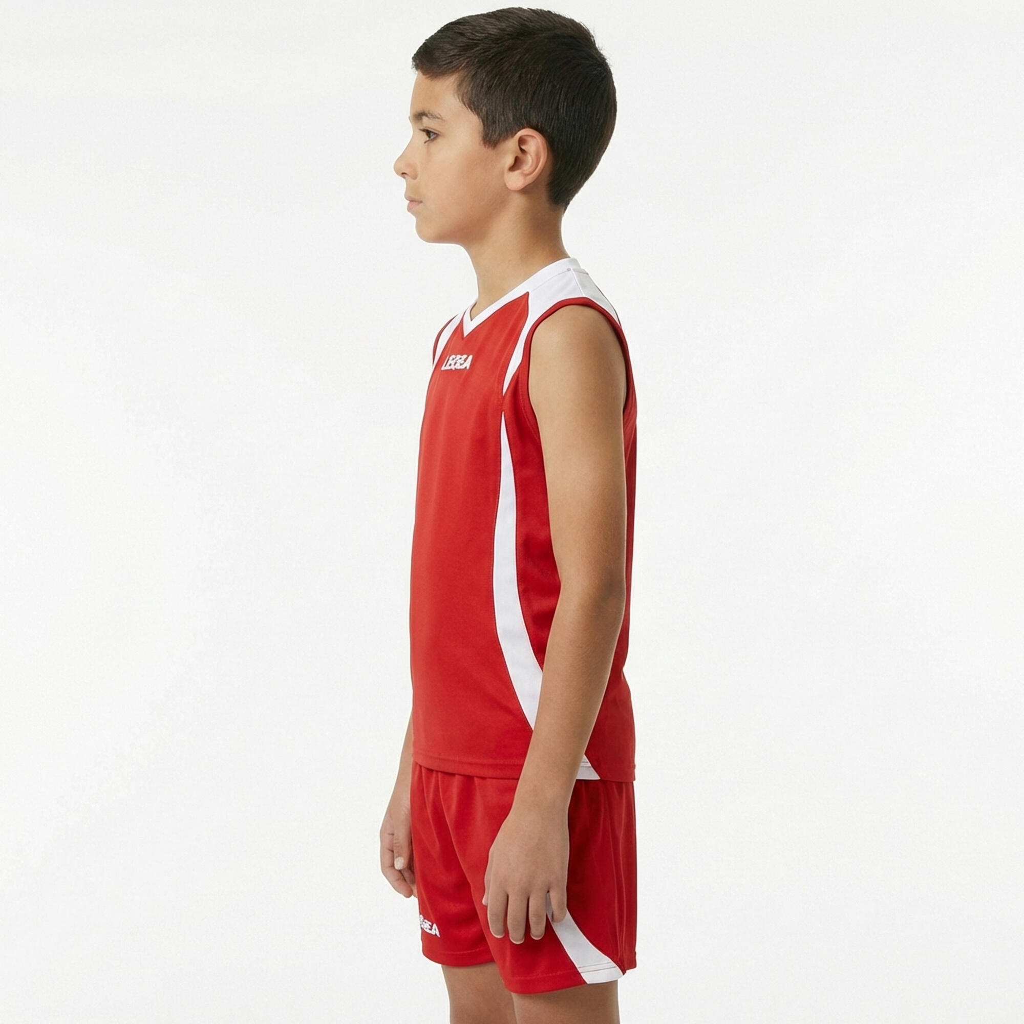 Kit Sicilia t-shirt e pantaloncini da calcio rosso-bianco 3/5