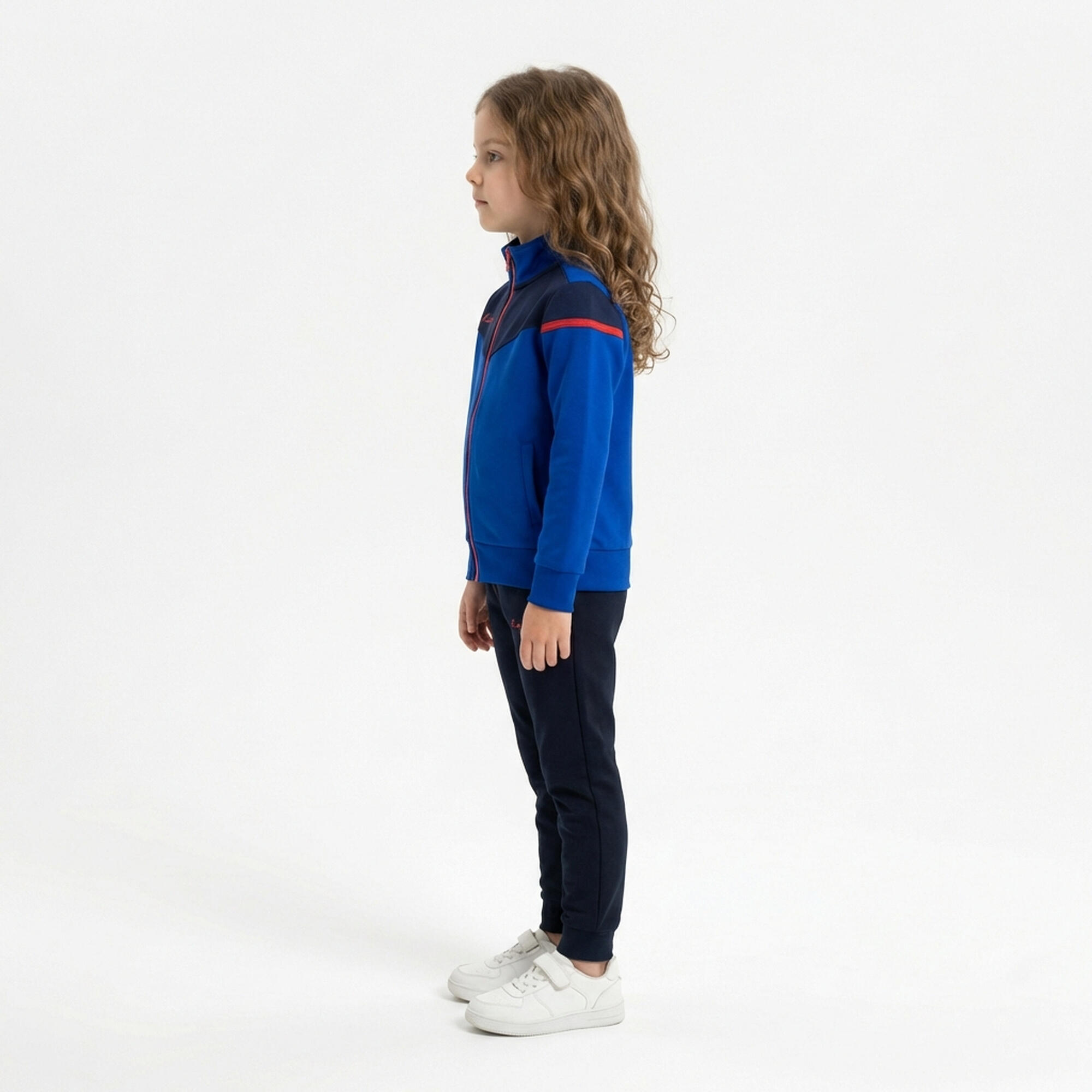 Sportanzug komplett damen BRONZE blau fuchsia, kleine größen 3/5