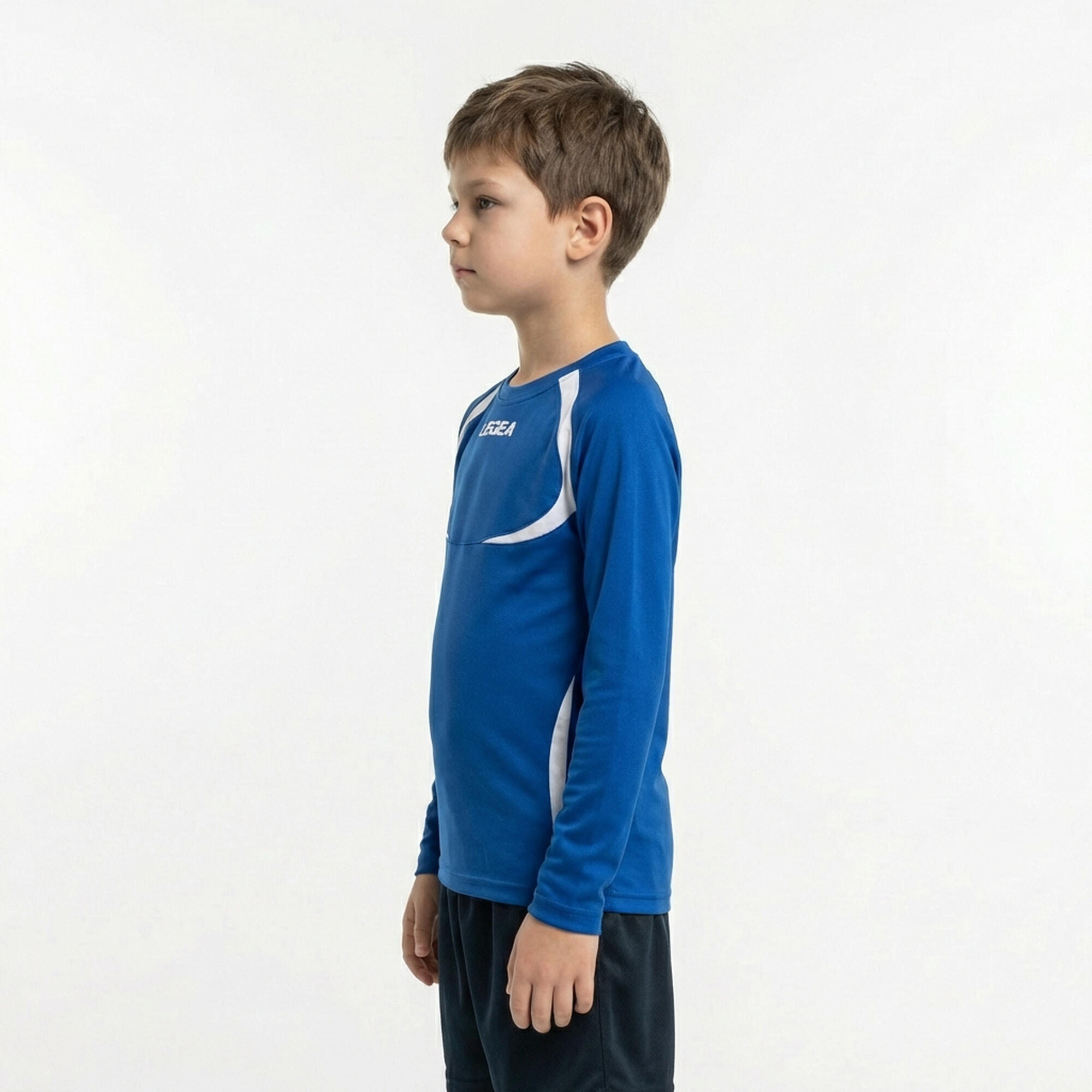 Maglia Taipei ML da running traspirante azzurro-bianco 3/5