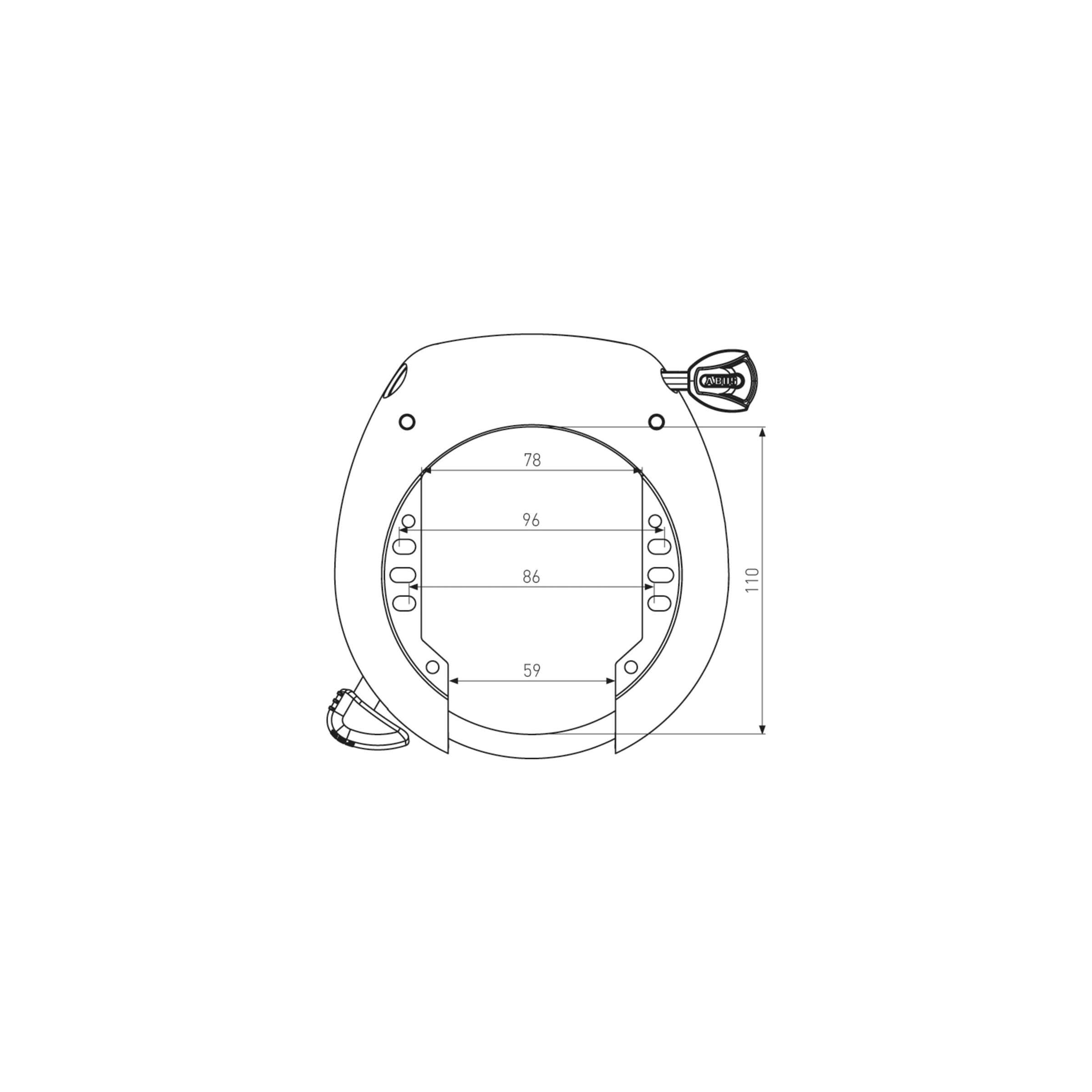 ABUS Shield XPlus 5755L ART 2 ringslot. 2/3