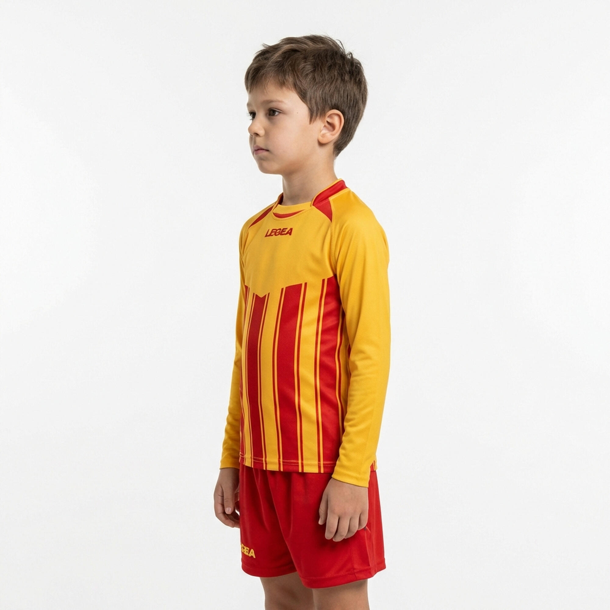 Herren Running Trainingsshirt Manchester ML Langarm Gelb-Rot 3/3