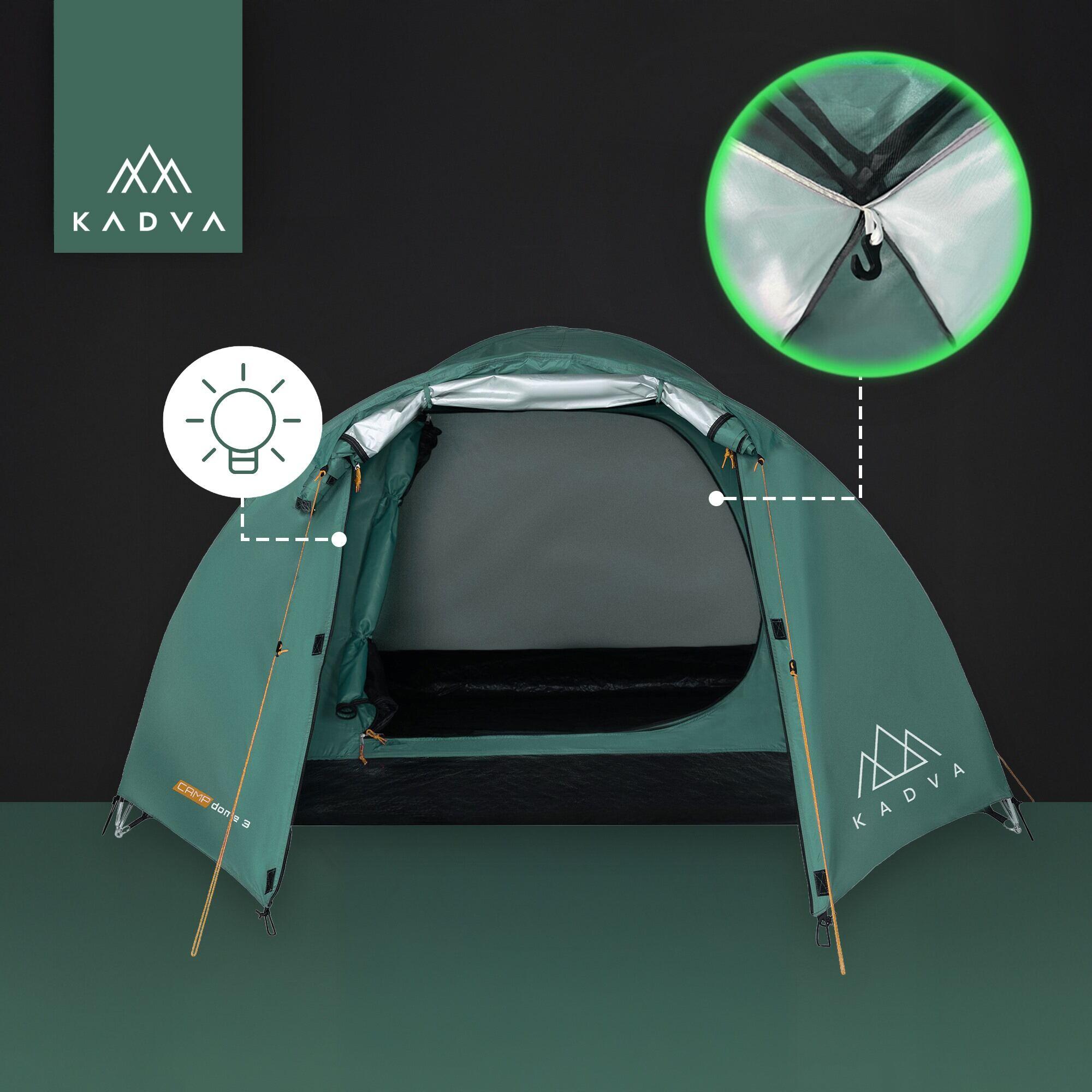 KADVA CAMPdome 3 barraca de acampamento para 3 pessoas 2/7