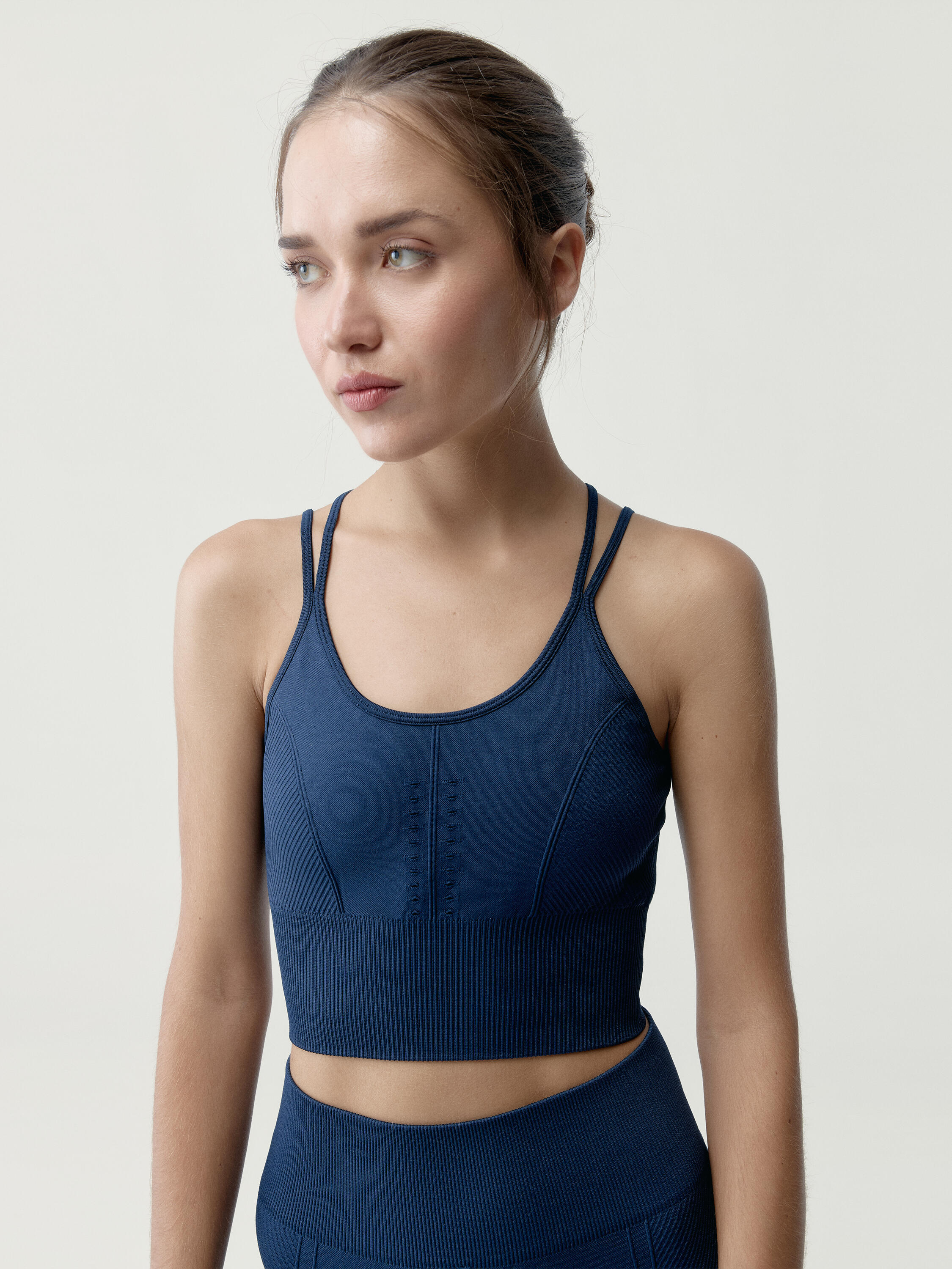 Top deportivo de mujer India Sujeción Media Seamless 3/7