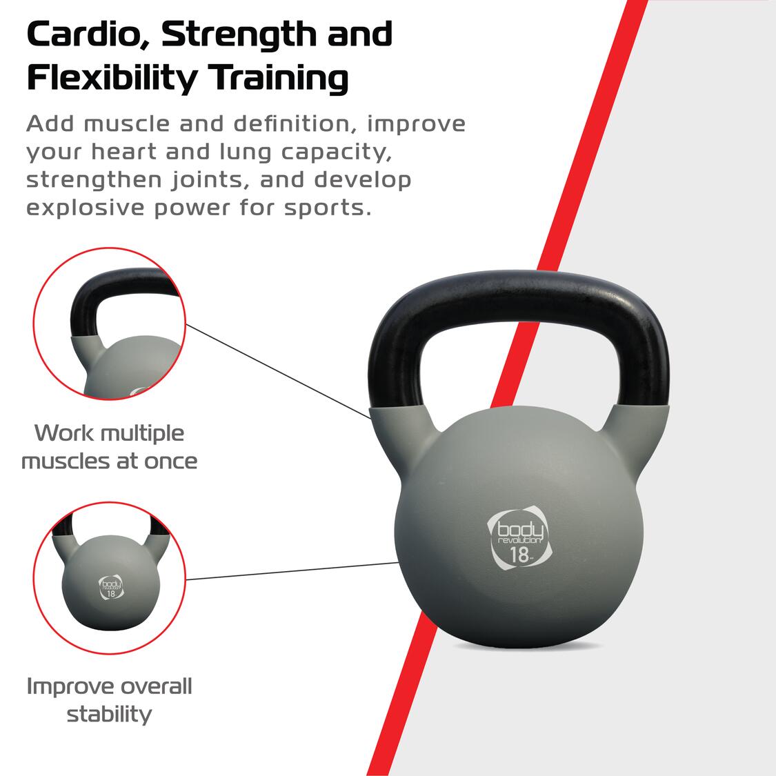 Body Revolution 18 kg neopreen kettlebell 3/6