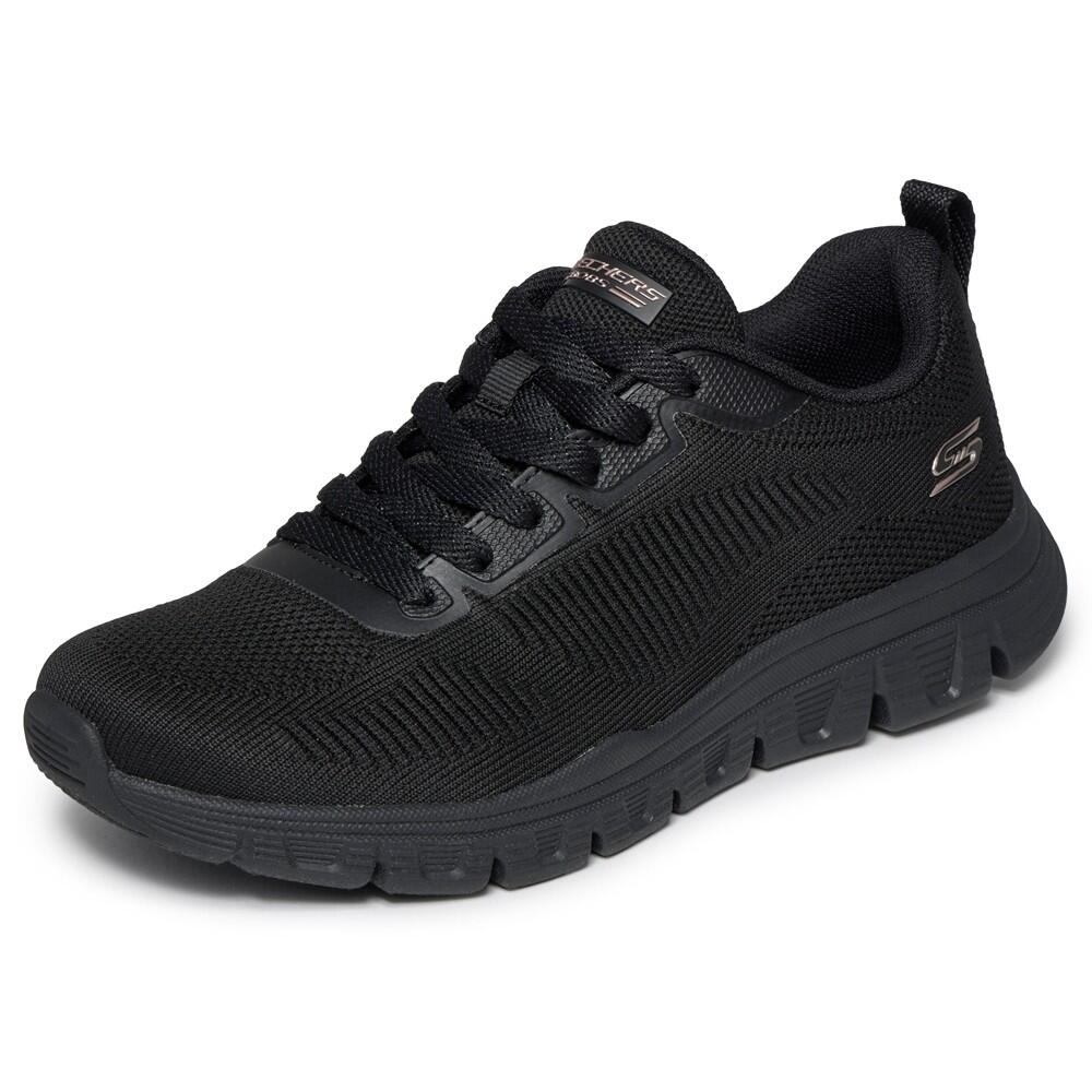 Skechers BOBS Flex Donna Sneakers Nero BBK Scarpe Casual Comode Memory EU 37 4/7