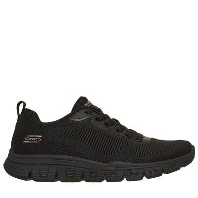 Skechers BOBS Flex Donna Sneakers Nero BBK Scarpe Casual Comode Memory EU 36