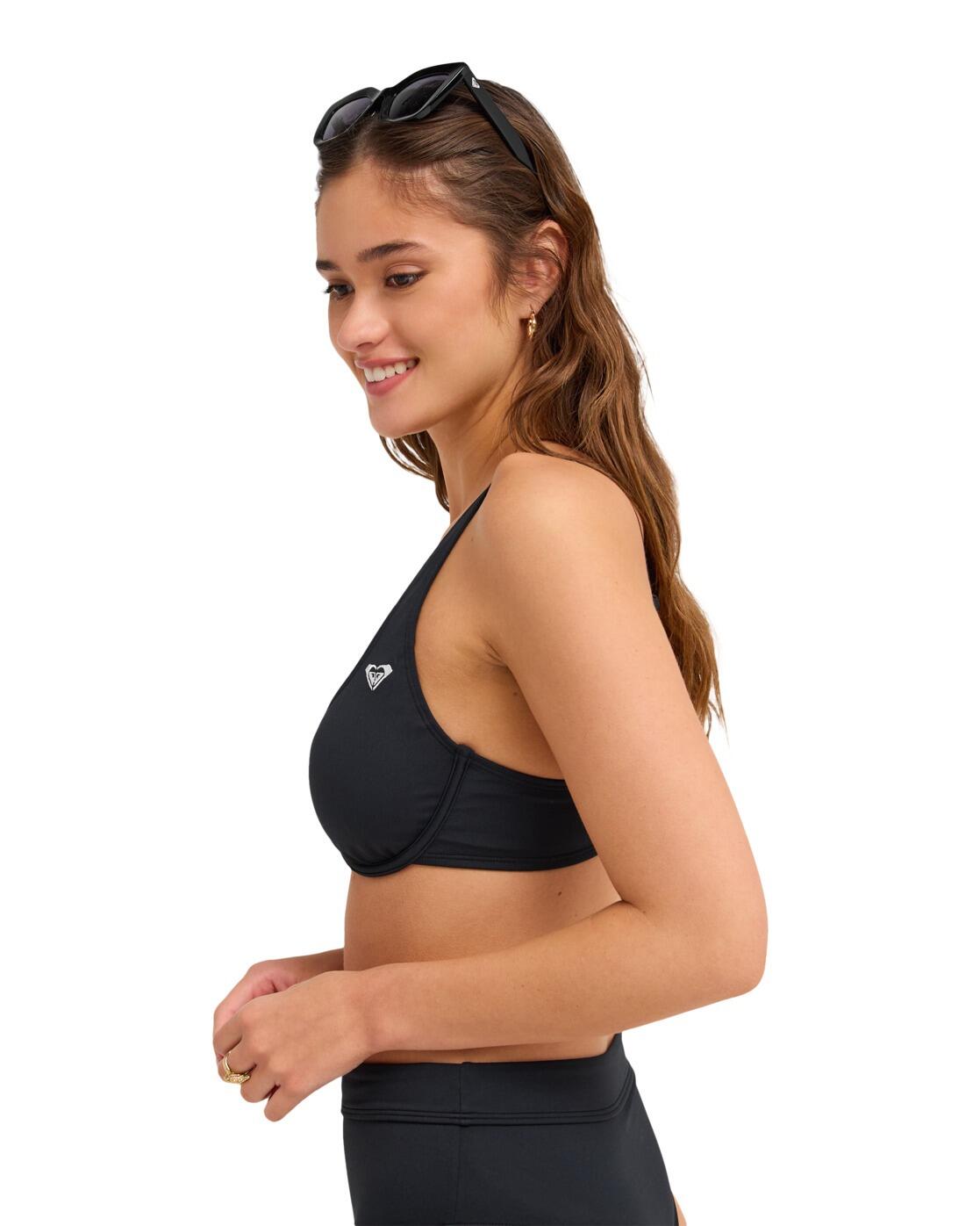 Top de bikini D-Cup con Aros SOLID ESSENTIALS UNDERWIRE DCUP Negro Mujer 4/4
