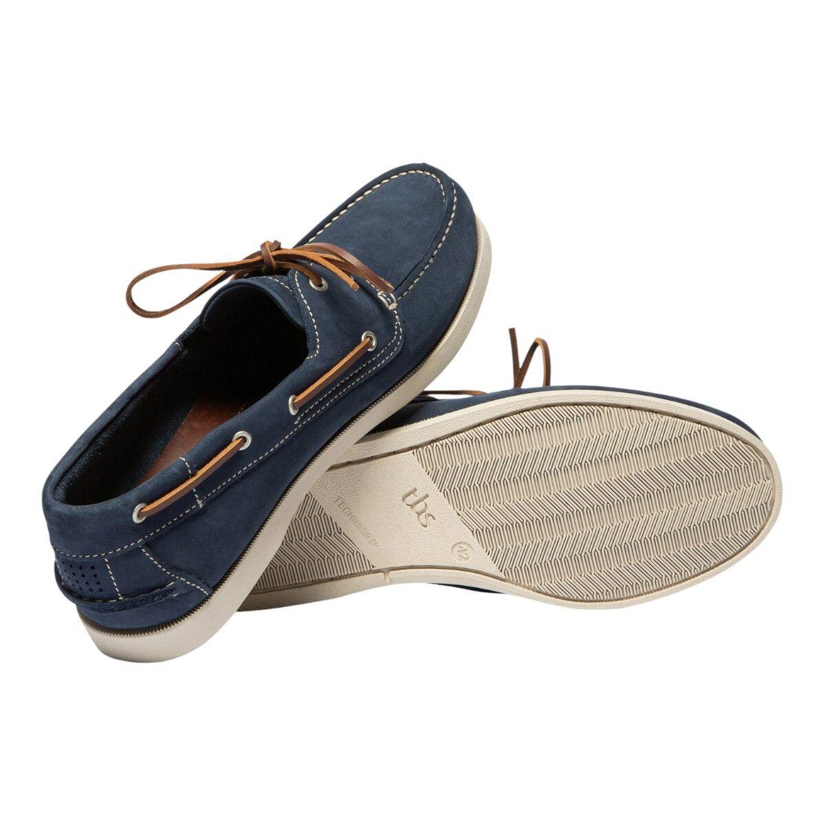 Chaussures bateau - Nautisme - Homme - Lacets cuir - PHENIS - Bleu 4/5