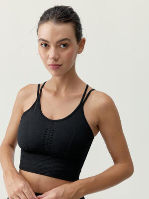 Top sportivo donna India sostegno medio spalline coppe estraibili