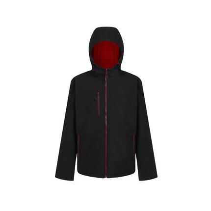 Herren Wandern Jacke - Nagate Hooded Softshell, schwarz