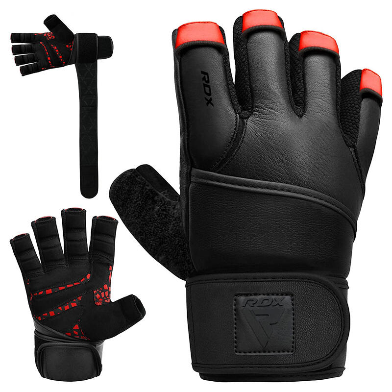 RDX L7 Weight Lifting Leather Gym Gloves 2/6