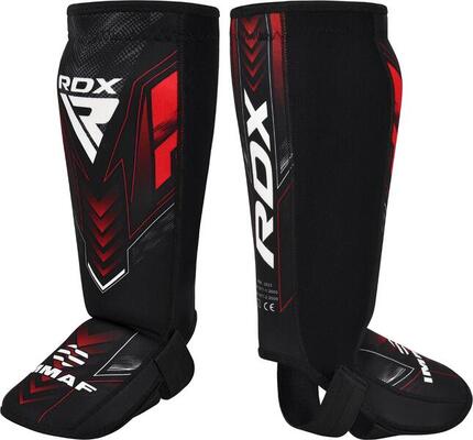 Protège-tibias néoprène RDX IMMAF – Rouge/Noir – M