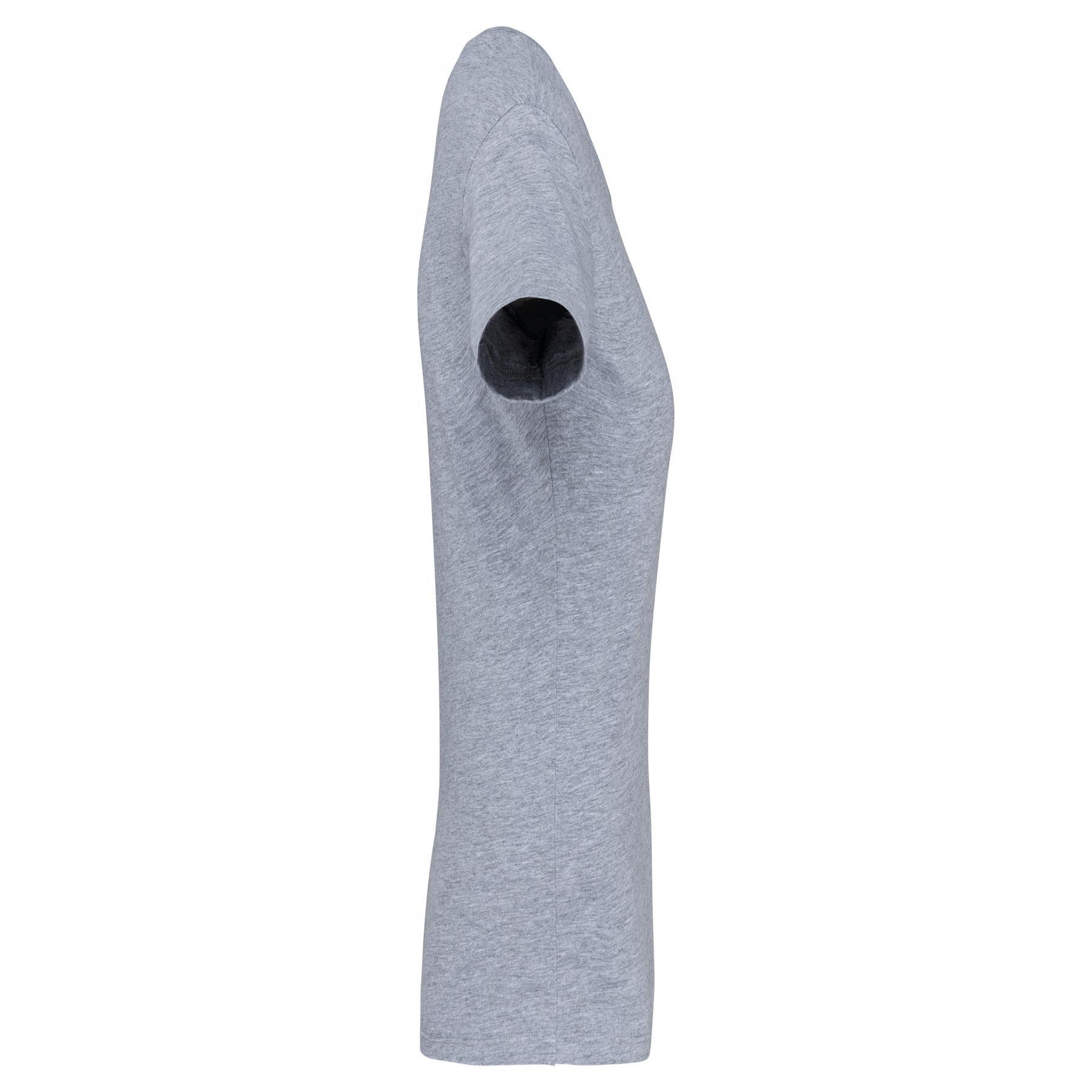 Damen-T-Shirt Kariban Rundhalsausschnitt côton 3/4