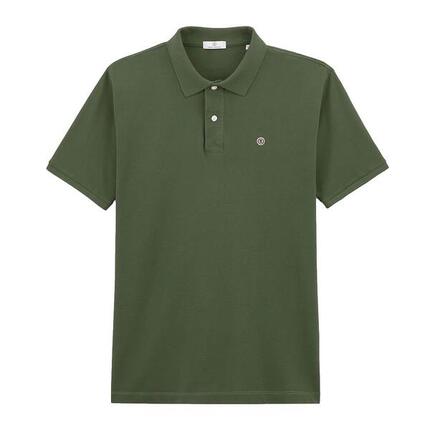 Polo manches courtes en coton maille piquée Lucas vert army