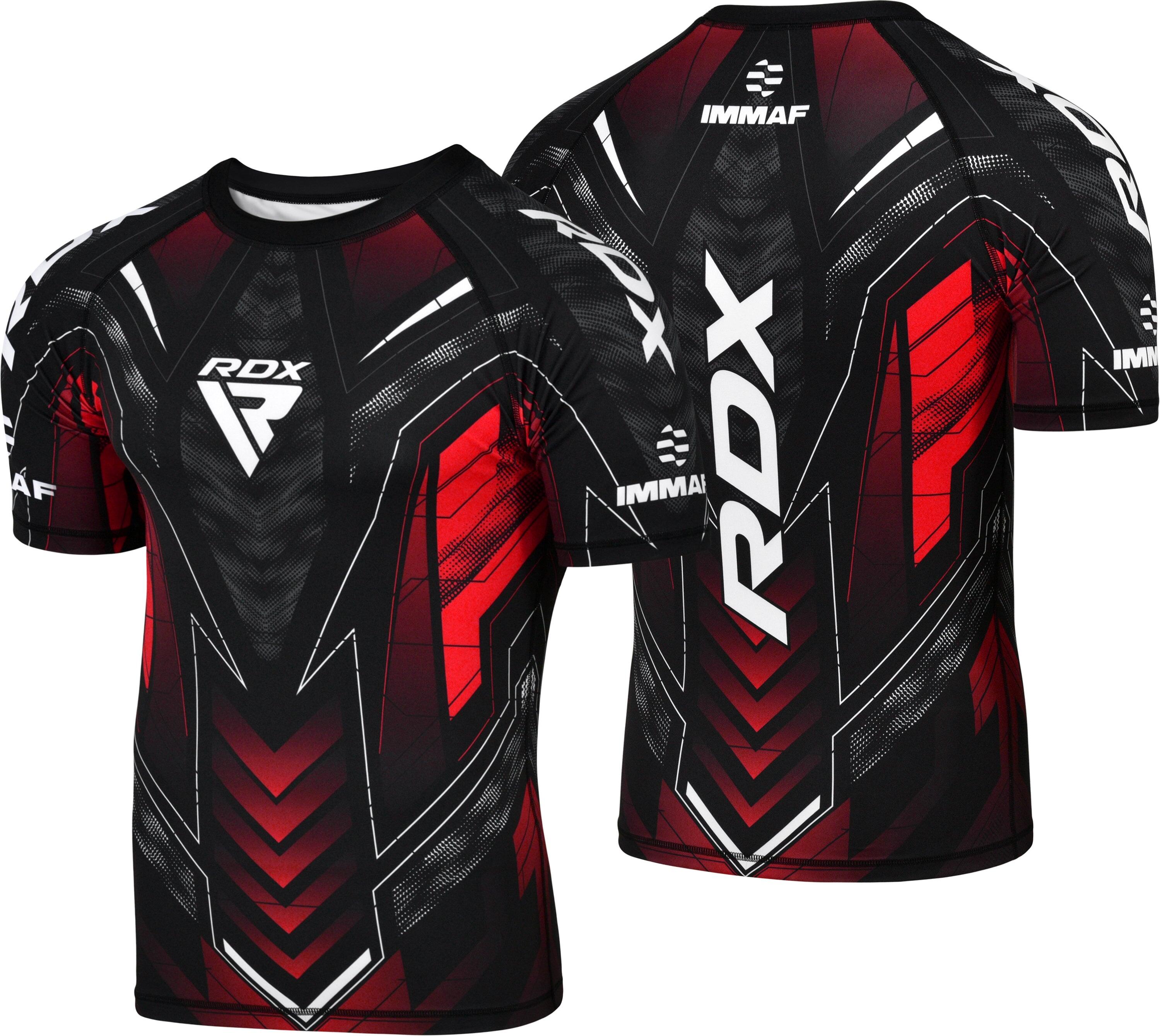 Rashguard de Compression RDX IMMAF Rouge L 3/7