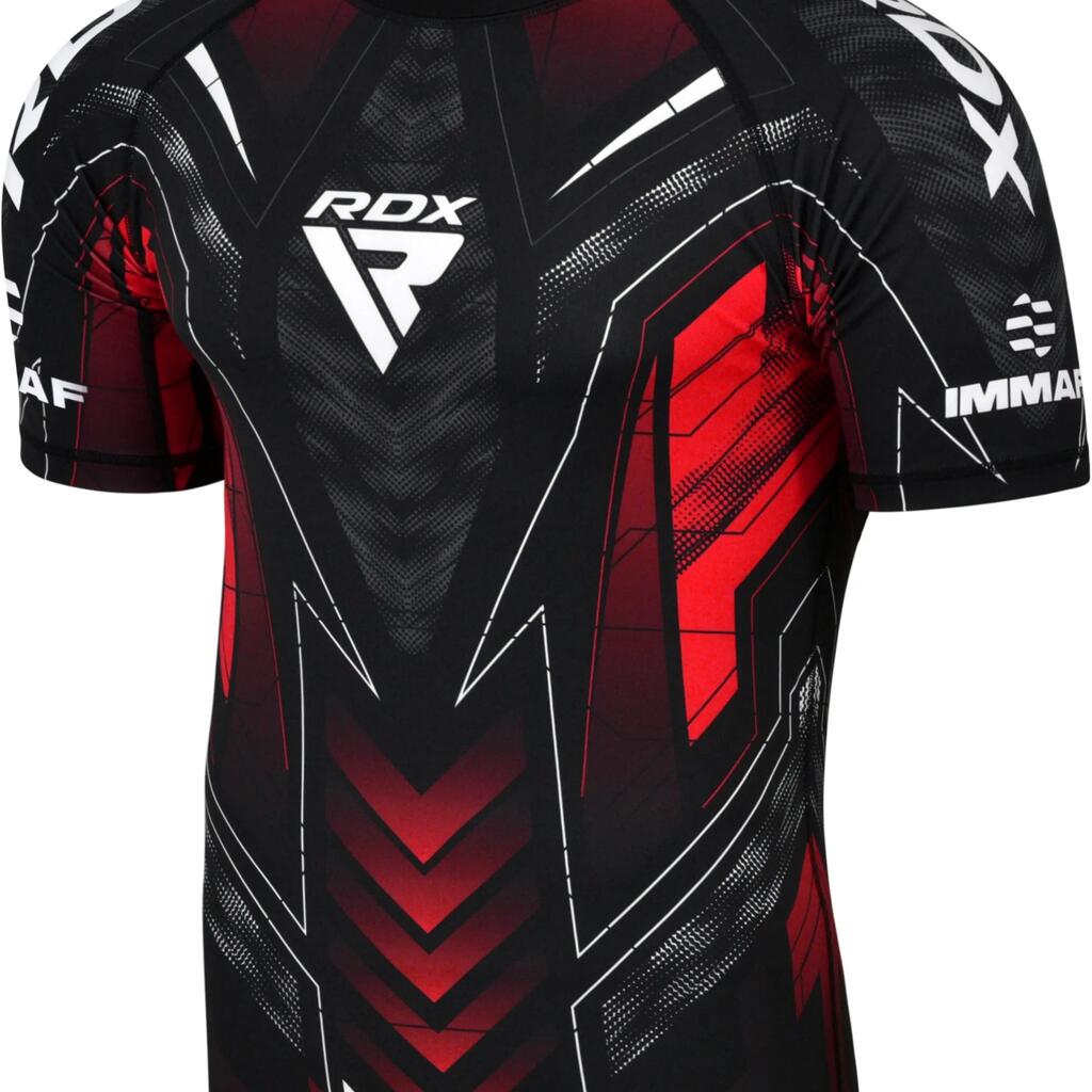 RDX IMMAF Approved Half Sleeves Compression Shirt Red