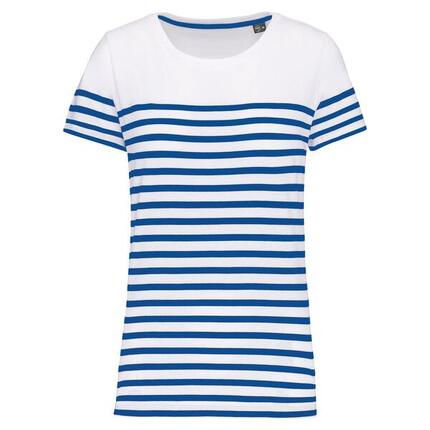 T-shirt marin col rond femme Kariban Bio