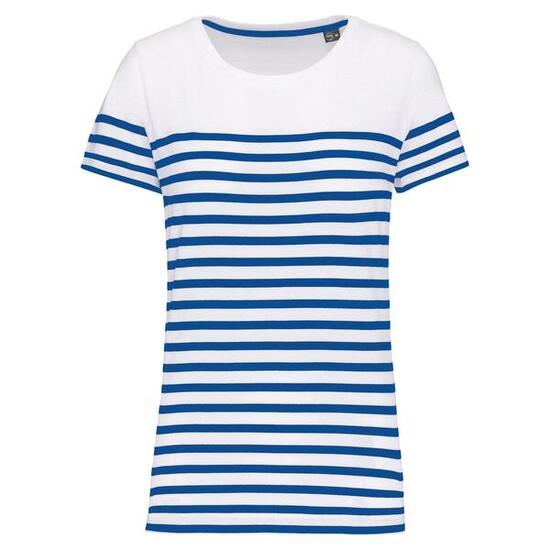 T-shirt marin col rond femme Kariban Bio