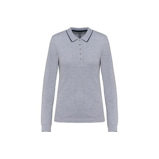 Polo maille piquée manches longues Femme Kariban