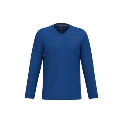 T-shirt kariban col v manches longues