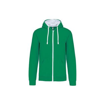 Sweatshirt à capuche zippé contrastée Kariban