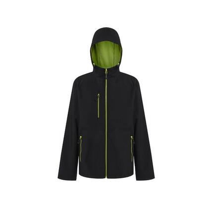 Herren Wandern Jacke - Nagate Hooded Softshell, schwarz
