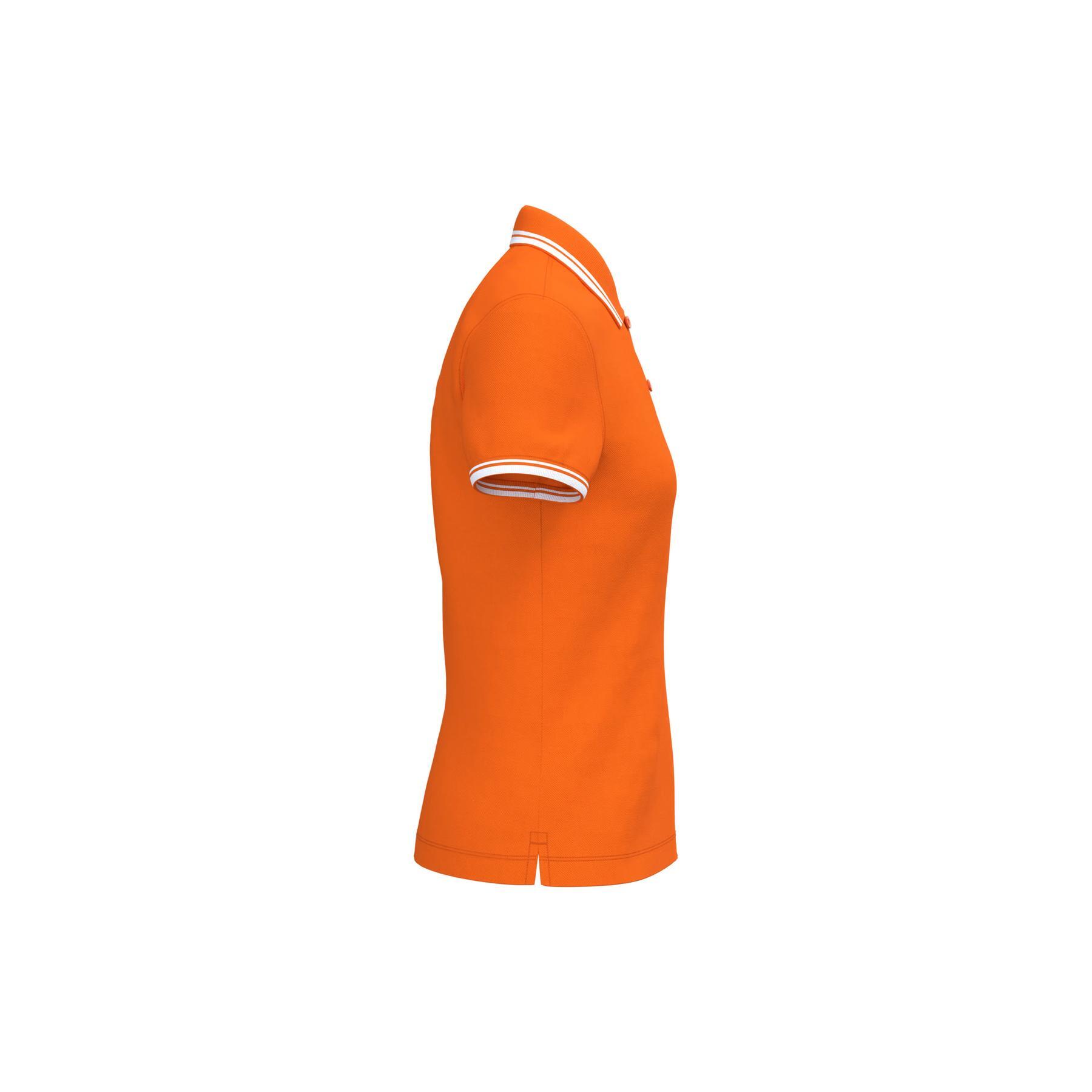 Poloshirt mit kontrastierenden Nähten für Frauen Kariban 2/3