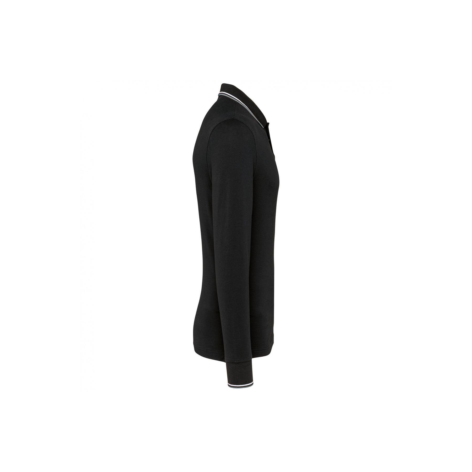 Polo-Shirt aus Piqué-Strick langarm Kariban 3/3