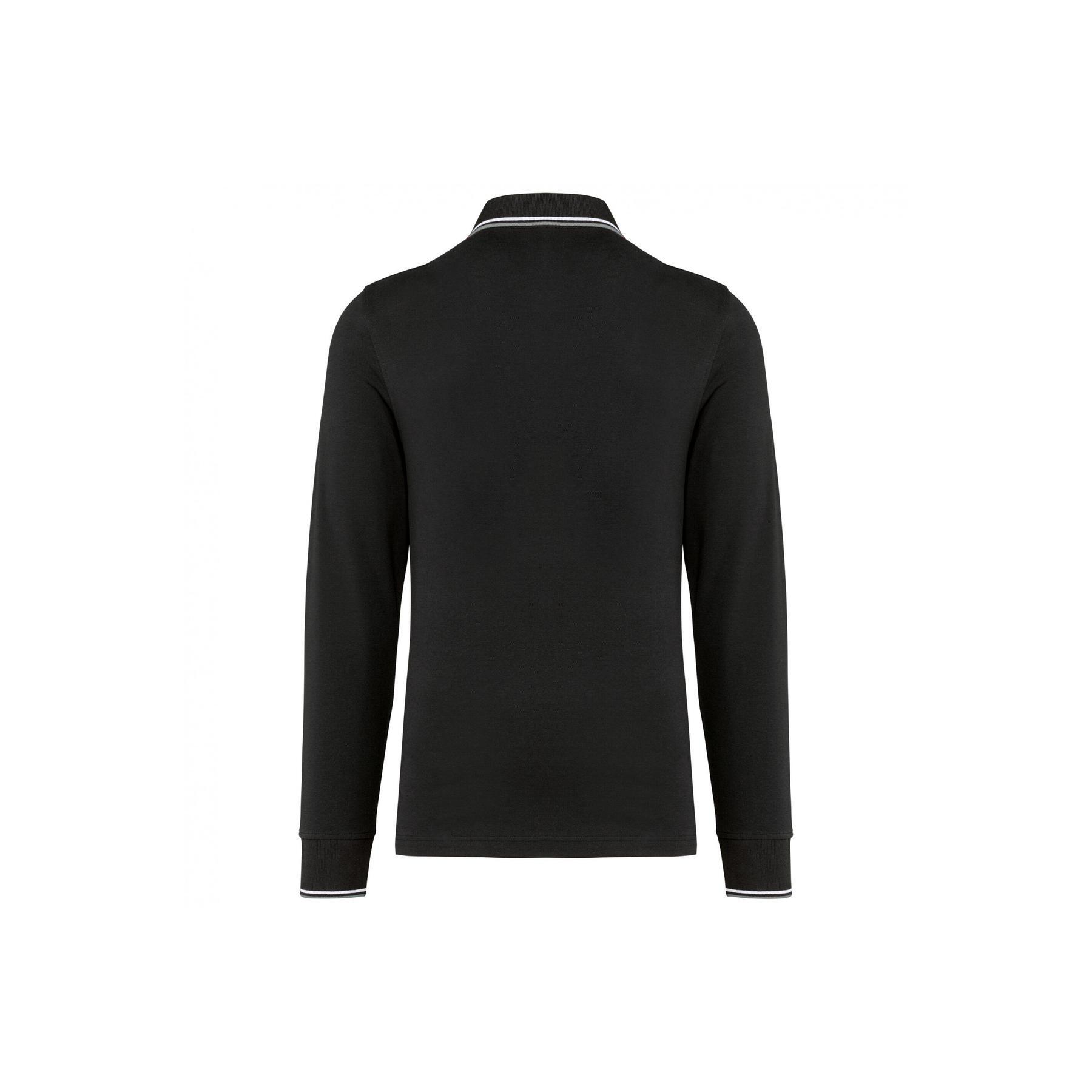 Polo-Shirt aus Piqué-Strick langarm Kariban 2/3