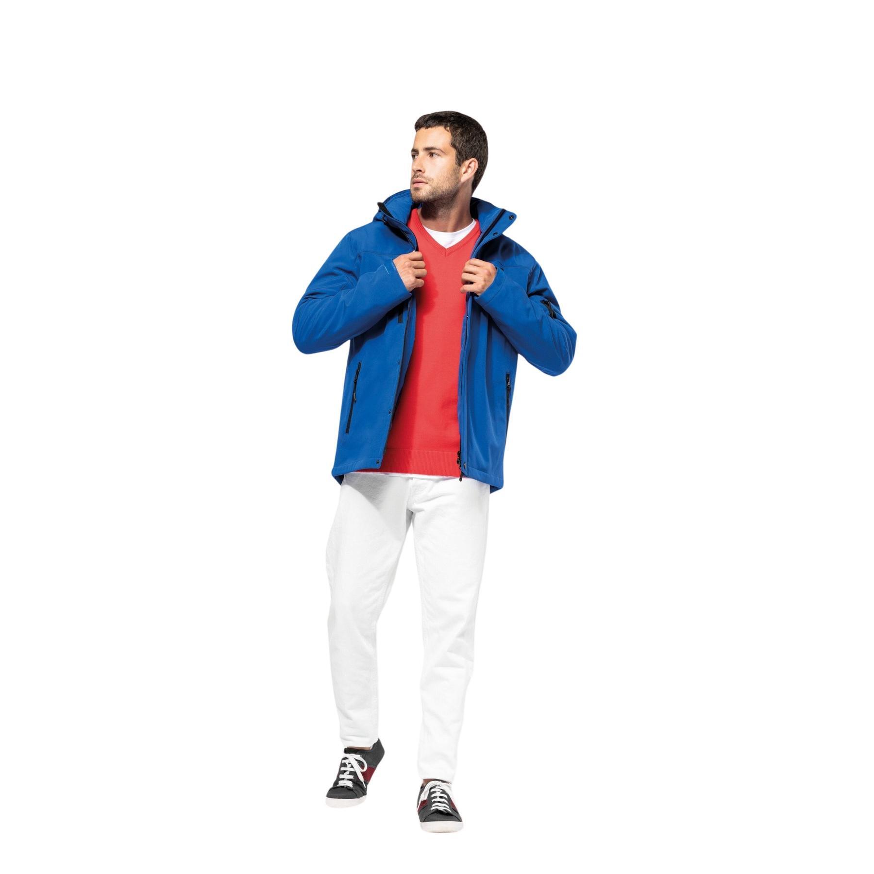 Fleece-gefütterte Softshelljacke mit Kapuze Kariban 3/7