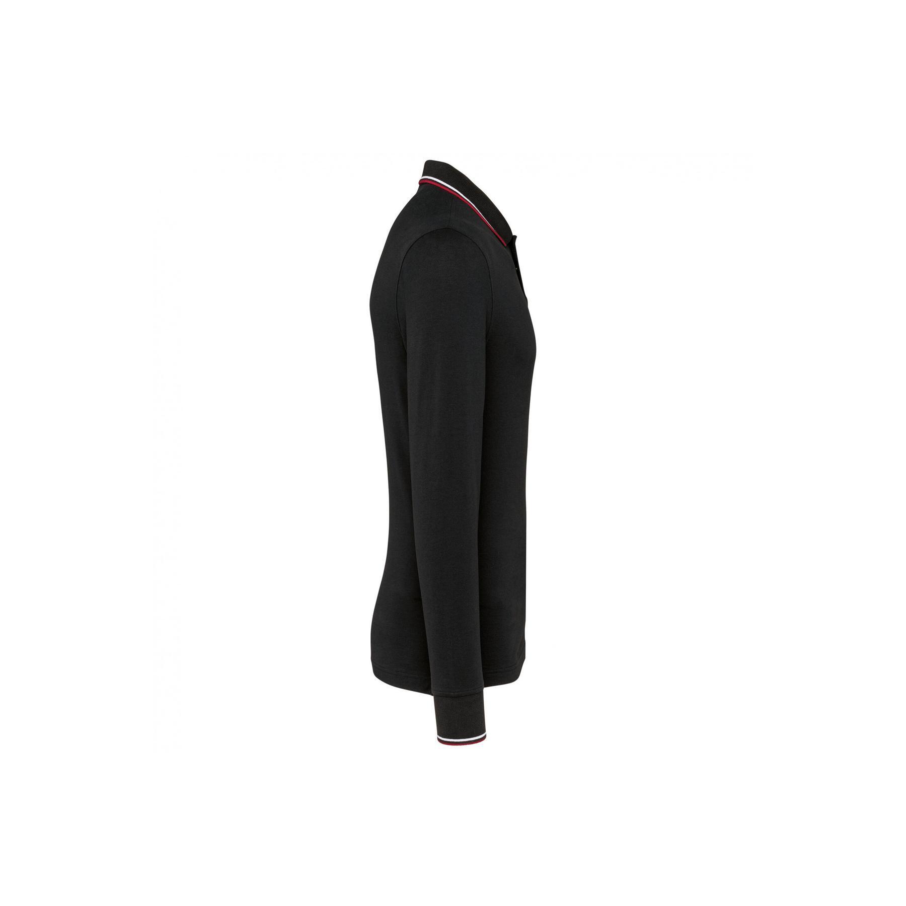 Polo-Shirt aus Piqué-Strick langarm Kariban 3/3