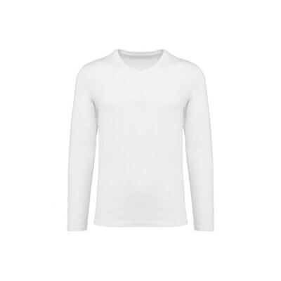 Suprima v-hals t-shirt met lange mouwen kariban premium