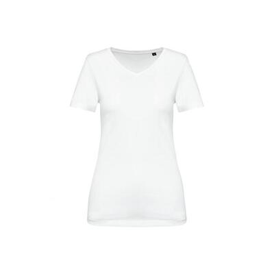 Dames t-shirt met suprima v-hals kariban premium